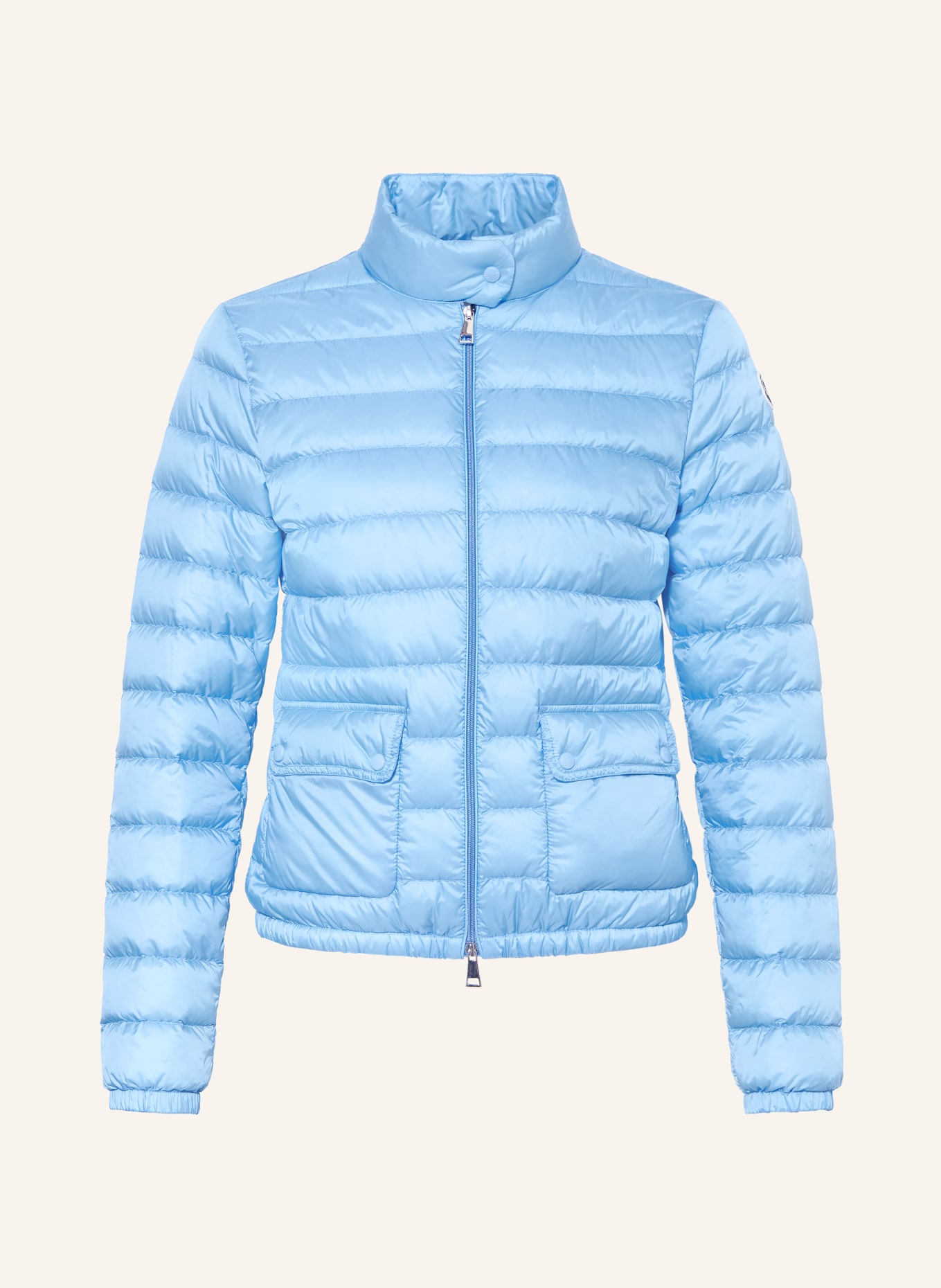MONCLER Lightweight donsjas LANS: LICHTBLAUW