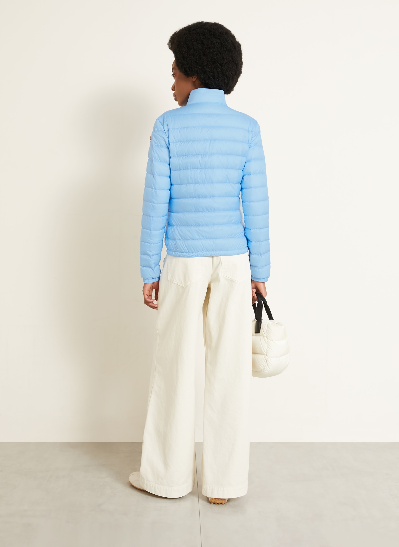 MONCLER Lightweight donsjas LANS: LICHTBLAUW