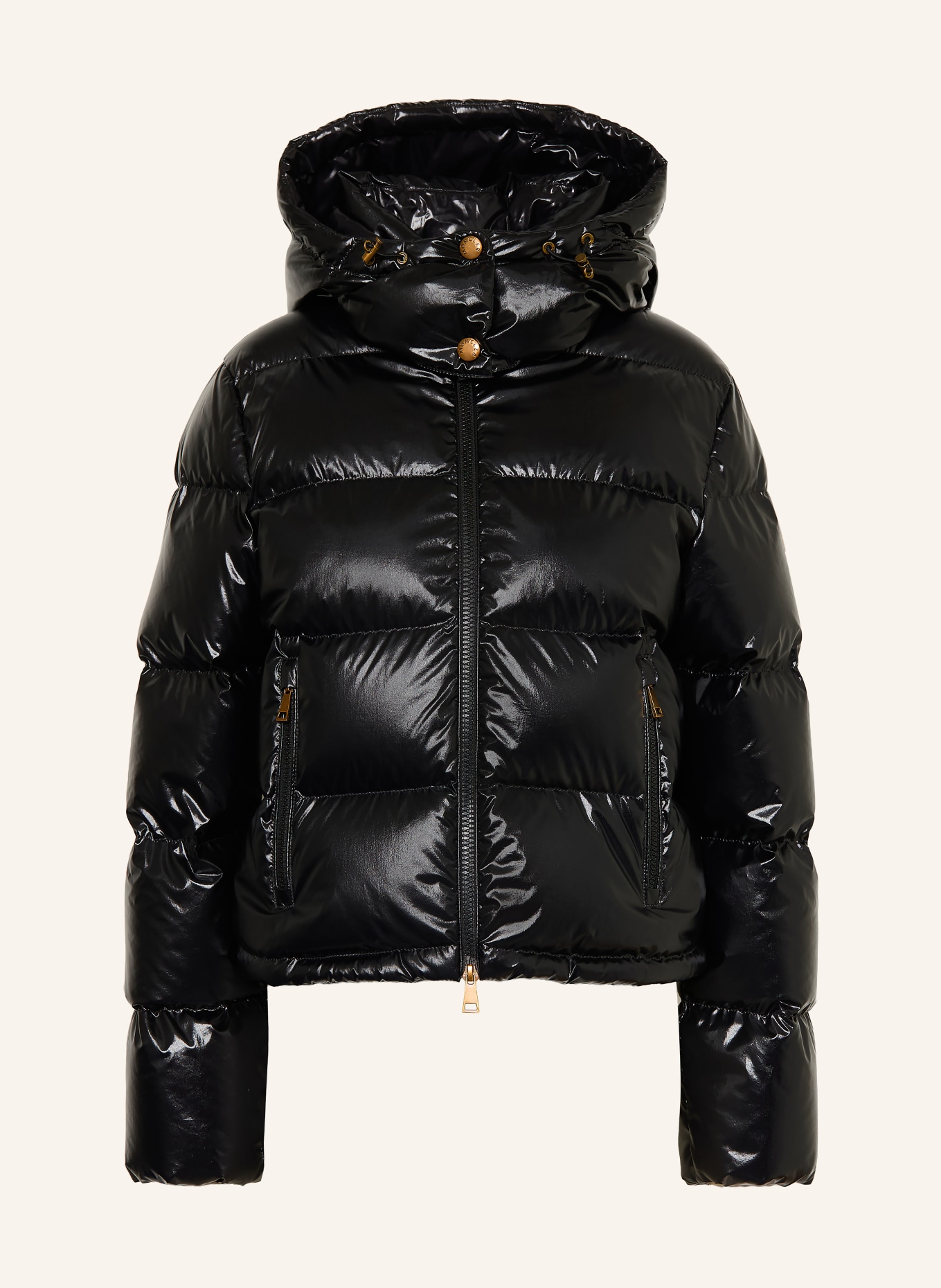 MONCLER Kurtka puchowa NIVEOLE z odpinanym kapturem: CZARNY