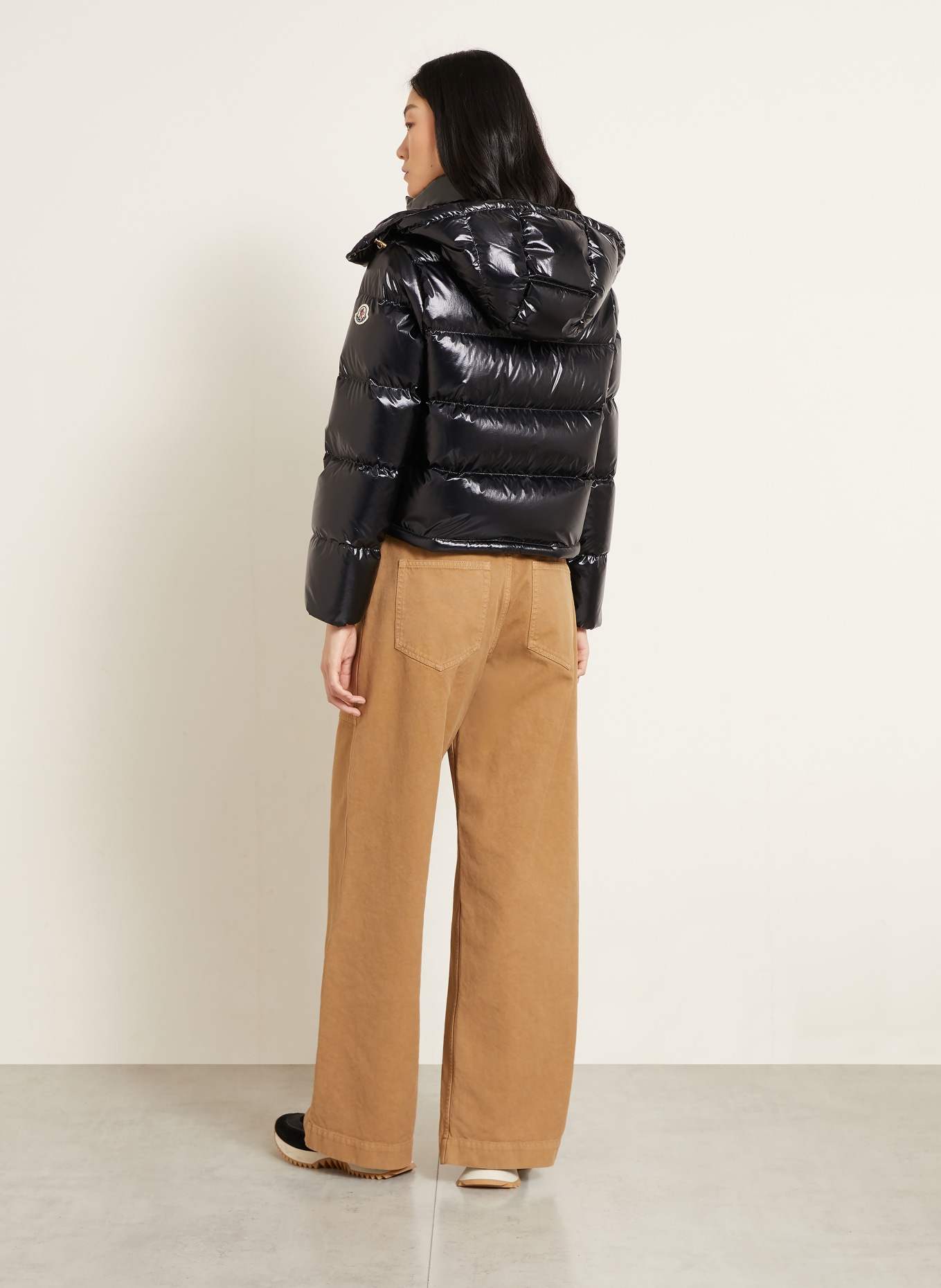 MONCLER Kurtka puchowa NIVEOLE z odpinanym kapturem: CZARNY