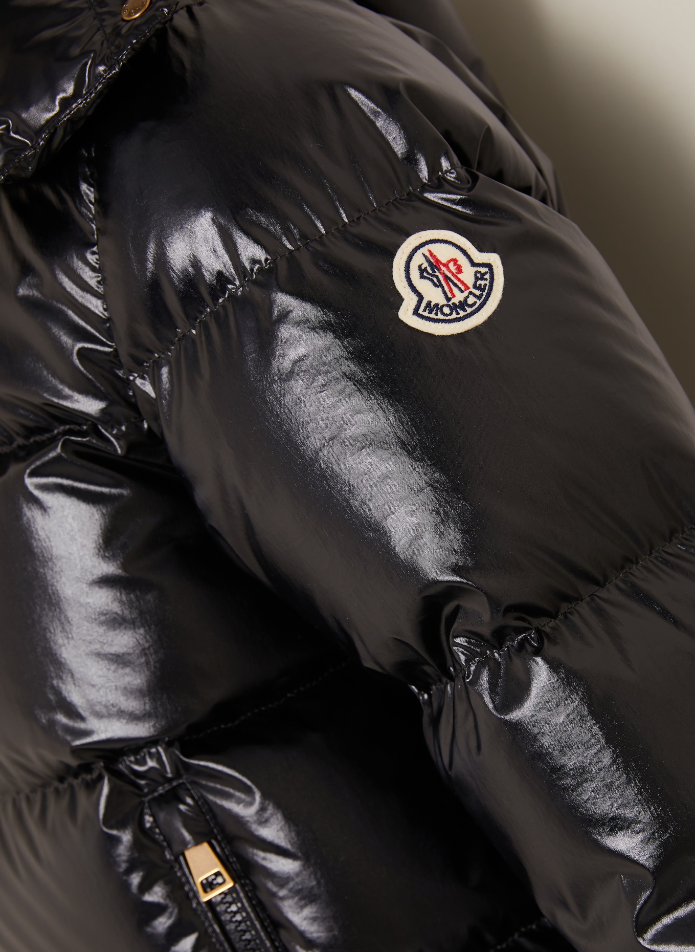 MONCLER Kurtka puchowa NIVEOLE z odpinanym kapturem: CZARNY