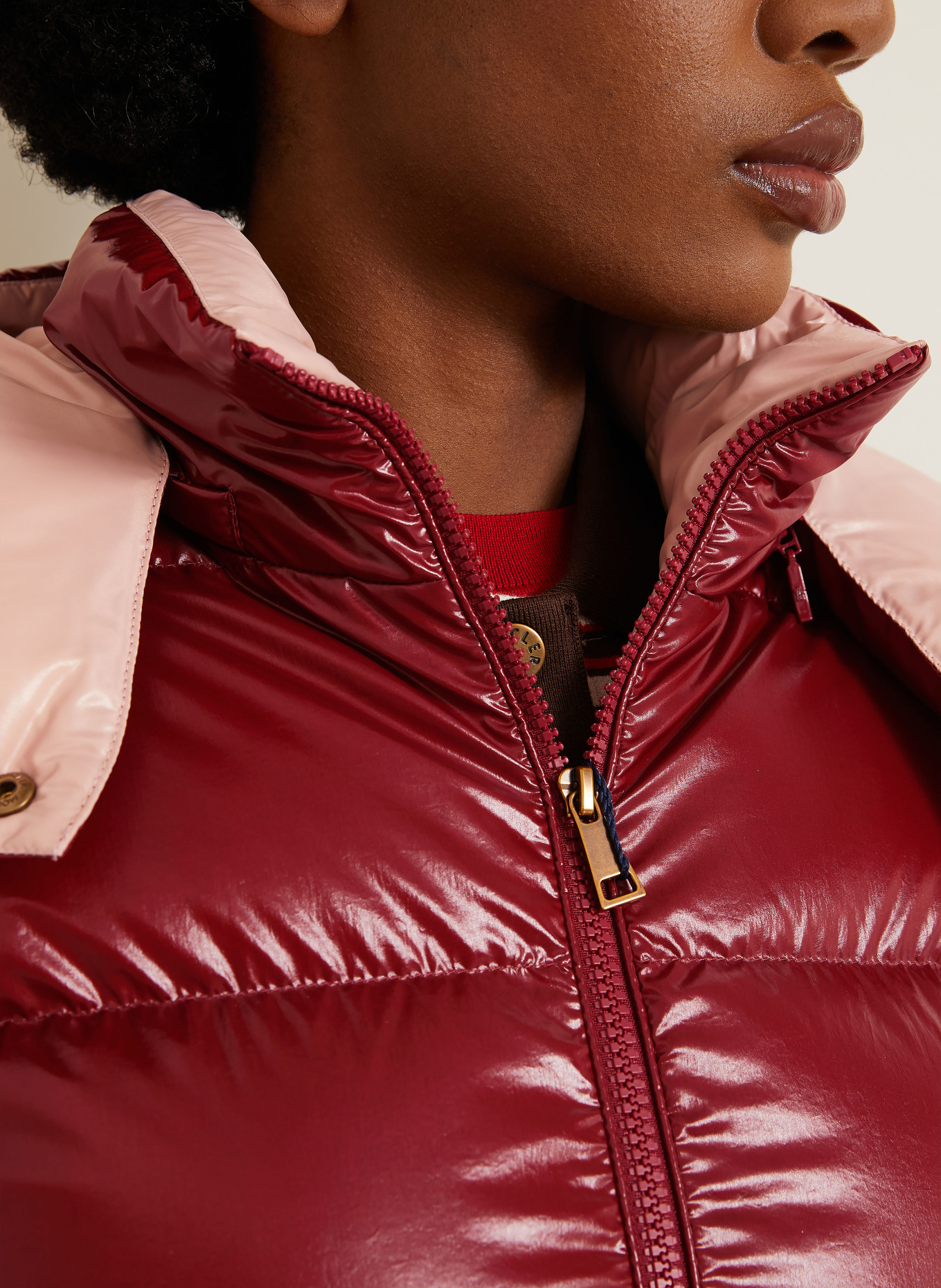 MONCLER NIVEOLE-donsjas met afneembare capuchon: ROOD