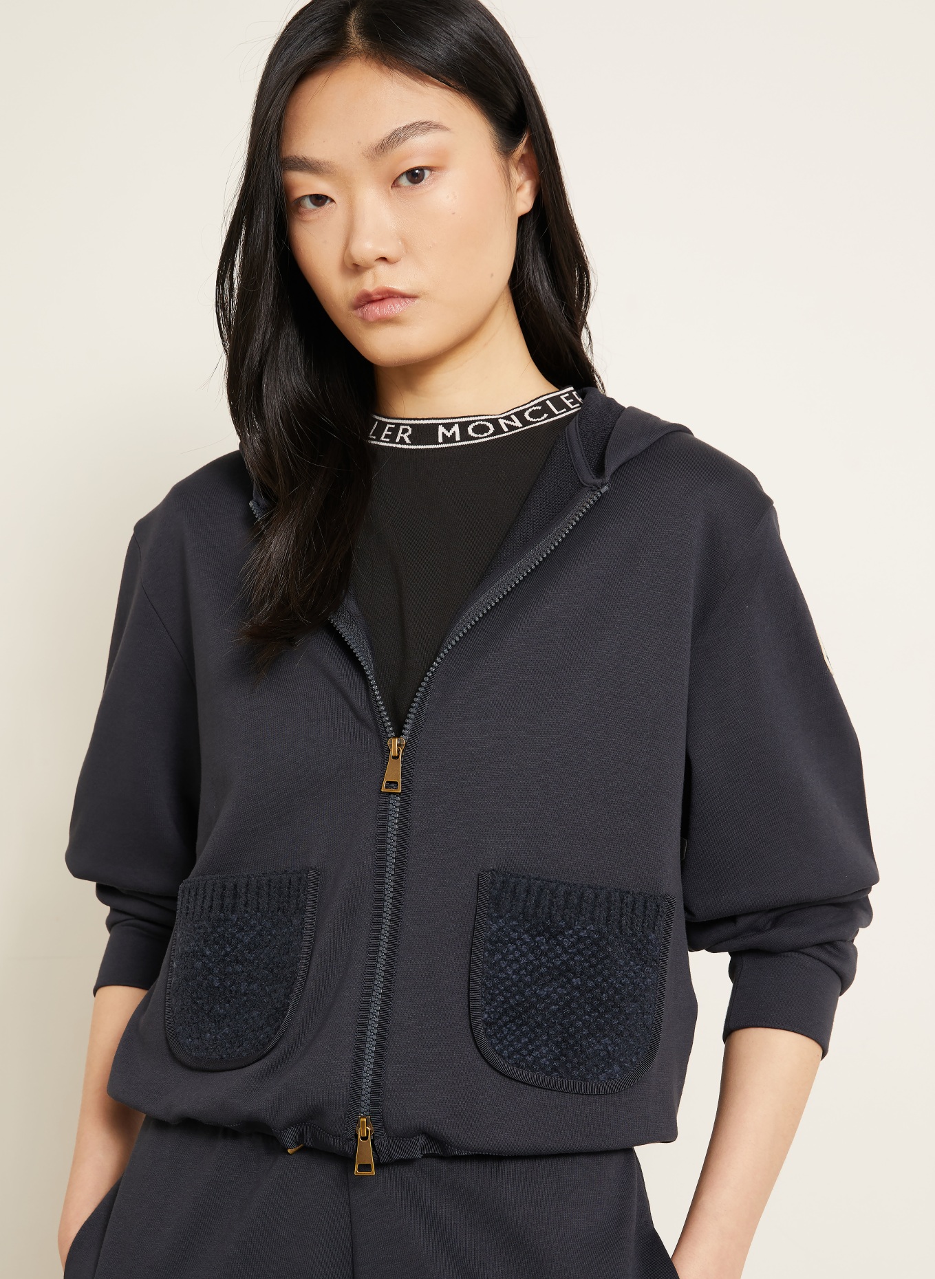 MONCLER Sweat zippé: NOIR