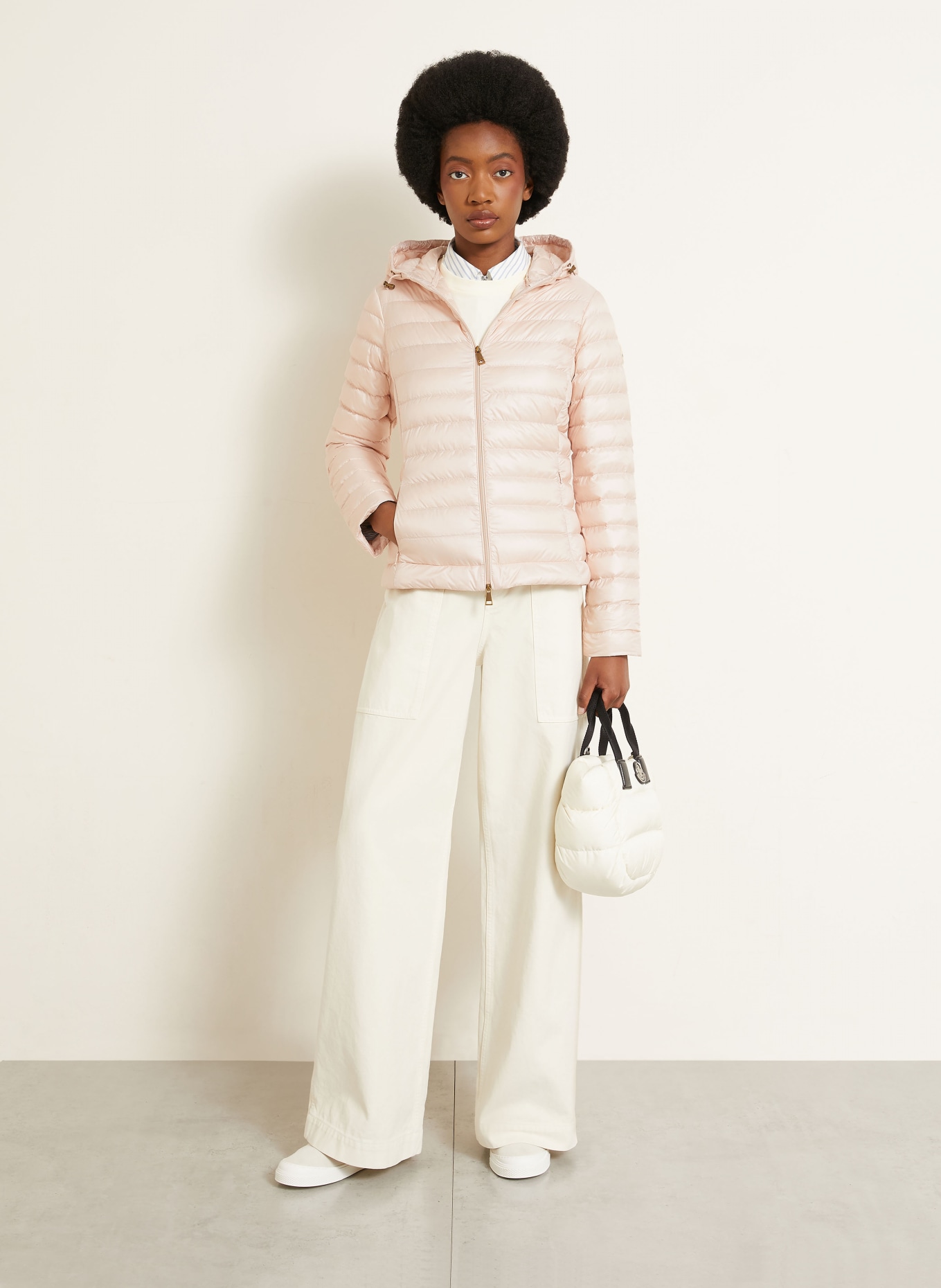 MONCLER Lightweight donsjas IGELHOOD: ROSÉ