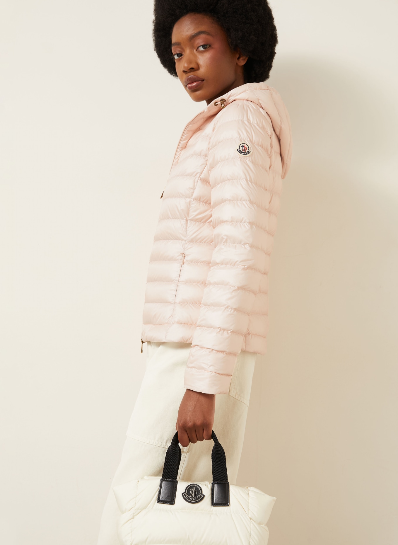 MONCLER Lightweight donsjas IGELHOOD: ROSÉ