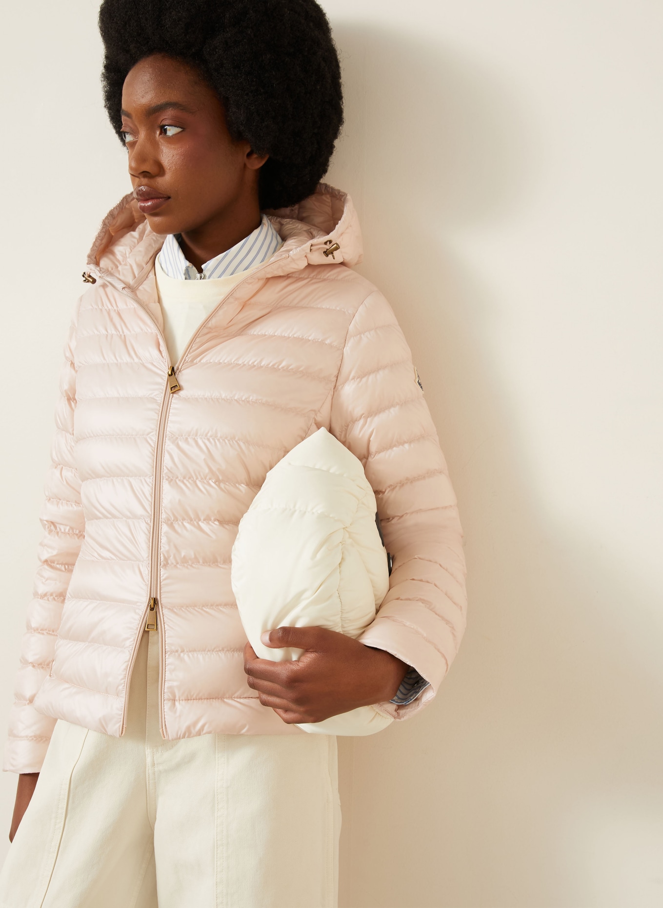 MONCLER Lightweight donsjas IGELHOOD: ROSÉ