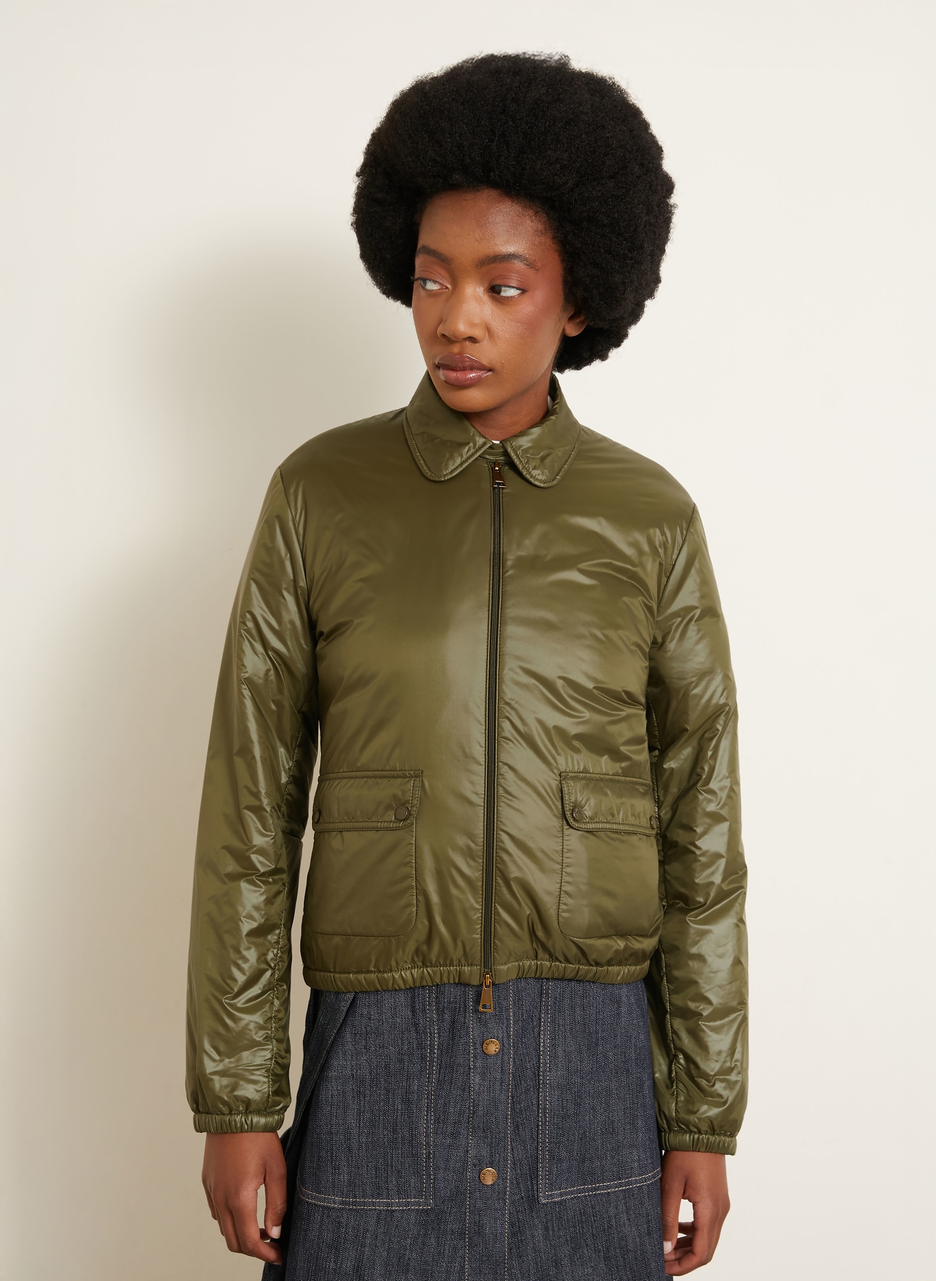 MONCLER Donsjas LANSET: OLIJF