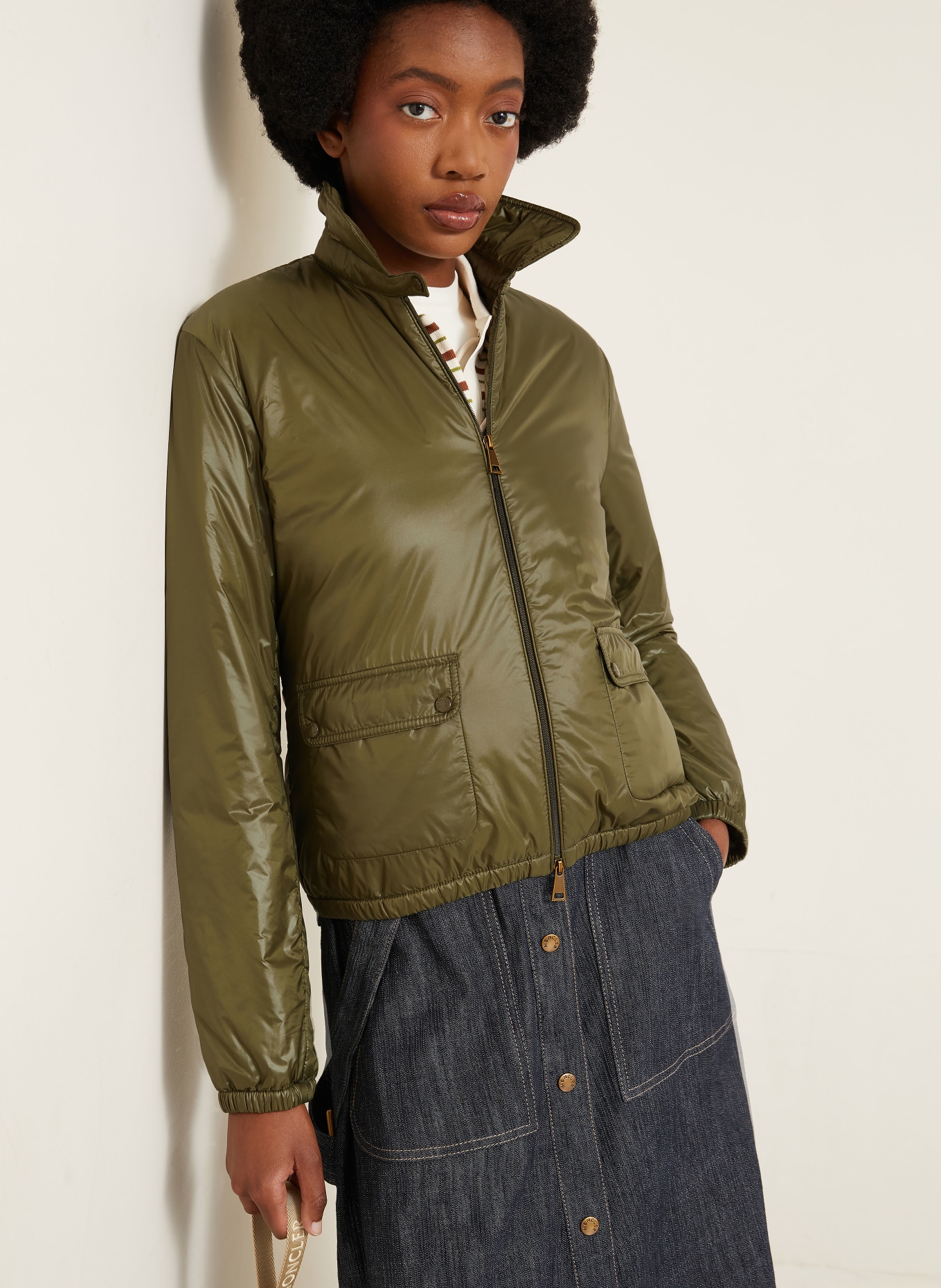 MONCLER Donsjas LANSET: OLIJF
