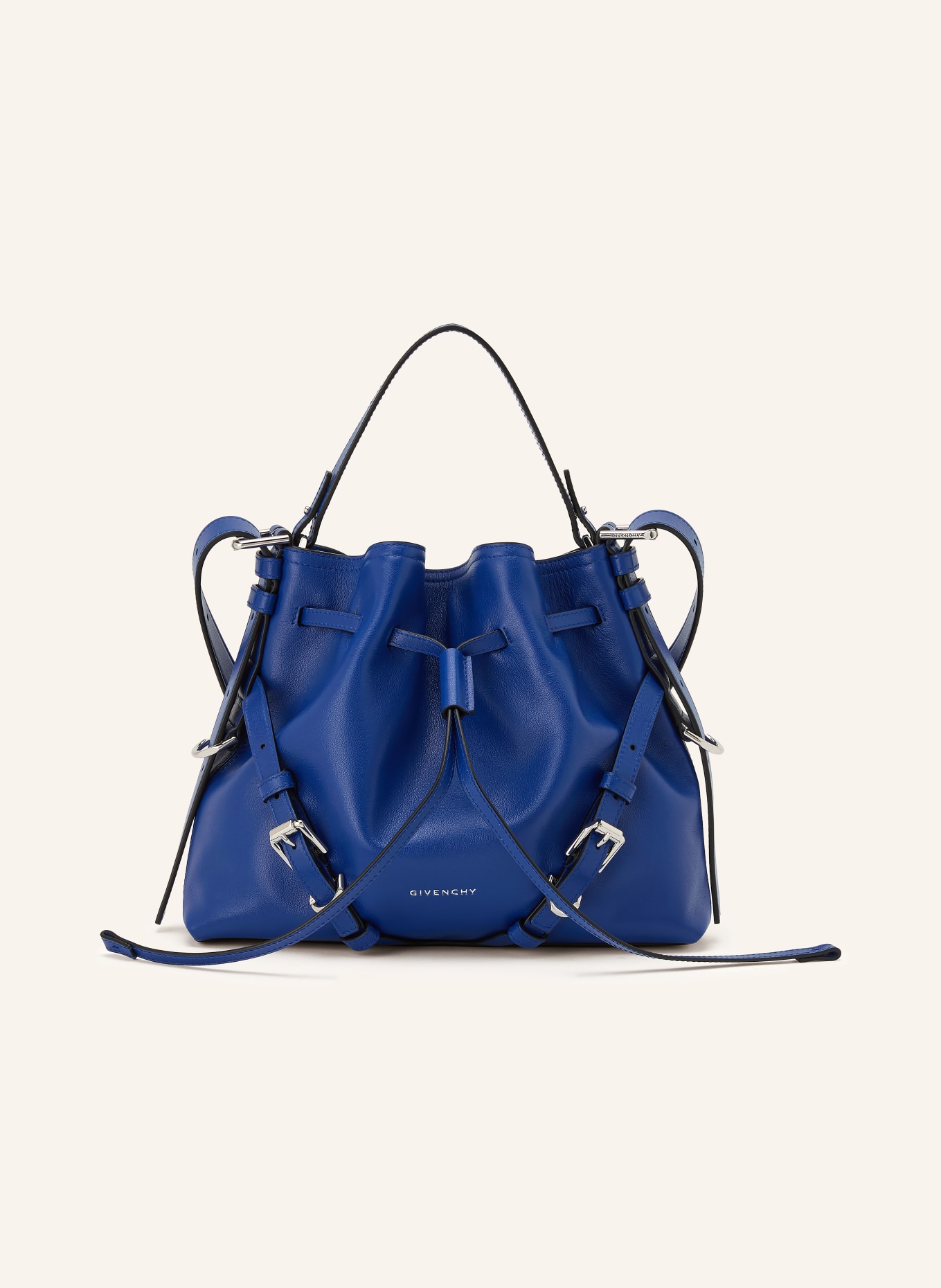 GIVENCHY VOYOU Shoulder Bag: BLUE / SILVER