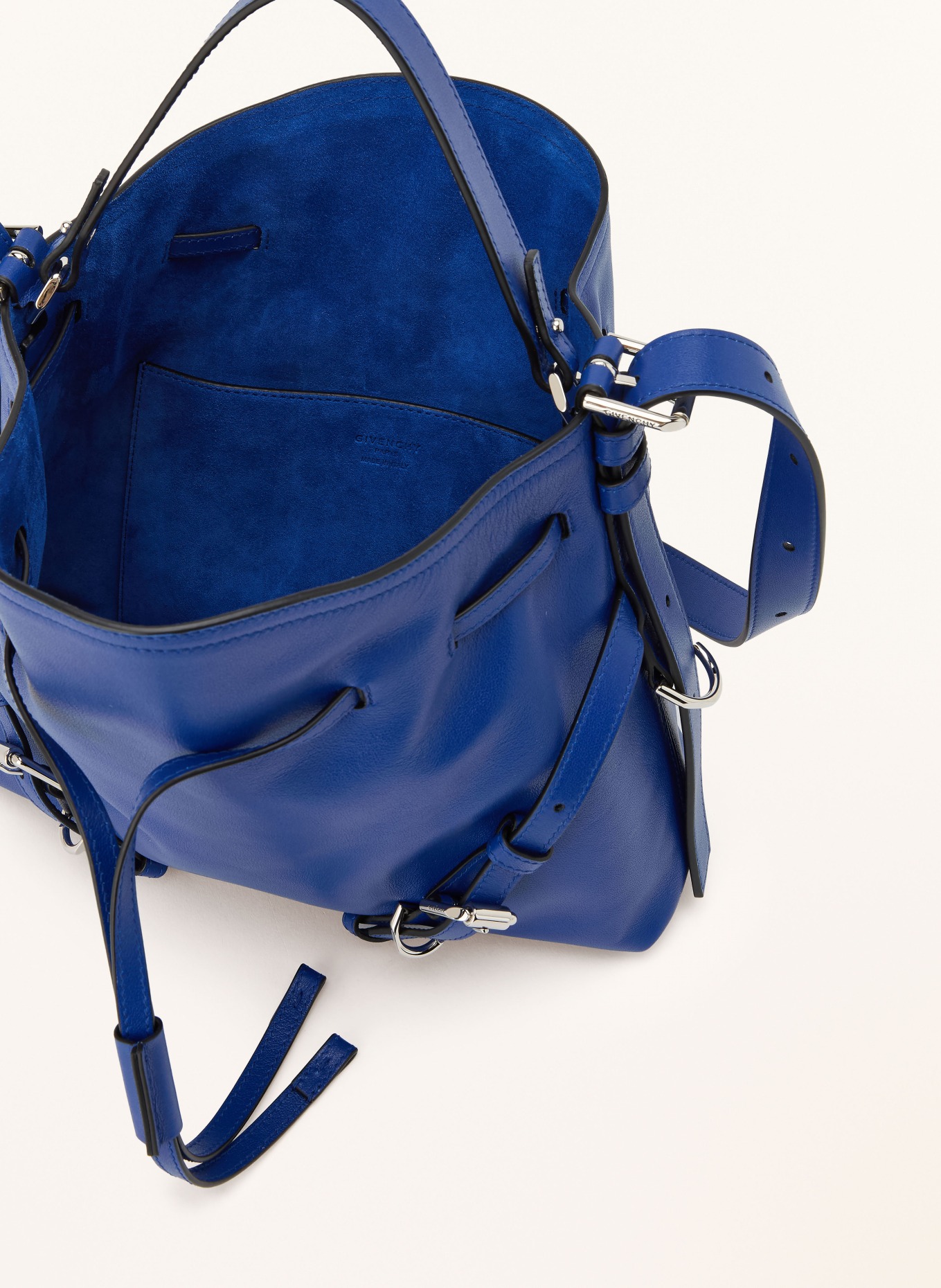 GIVENCHY VOYOU Shoulder Bag: BLUE / SILVER