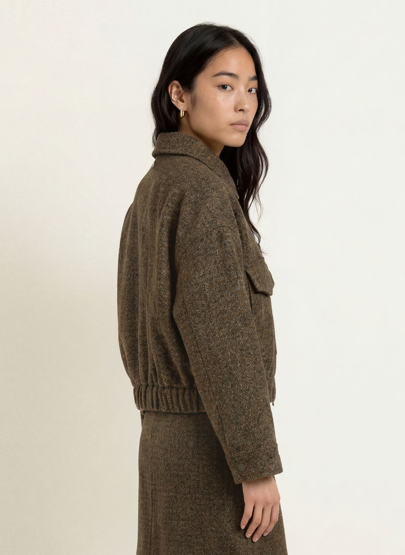 MOS MOSH MMIRIS Bomber jacket: BROWN / GRAY