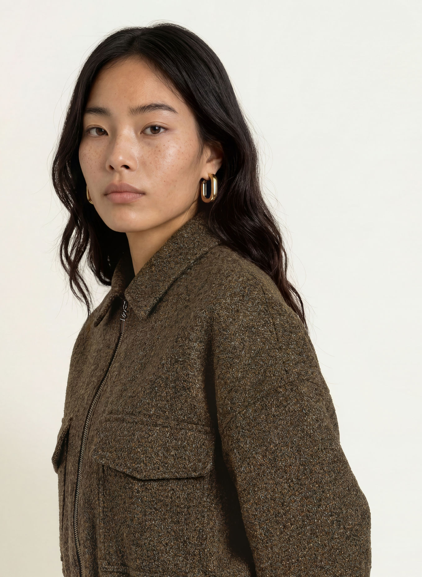 MOS MOSH MMIRIS Bomber jacket: BROWN / GRAY