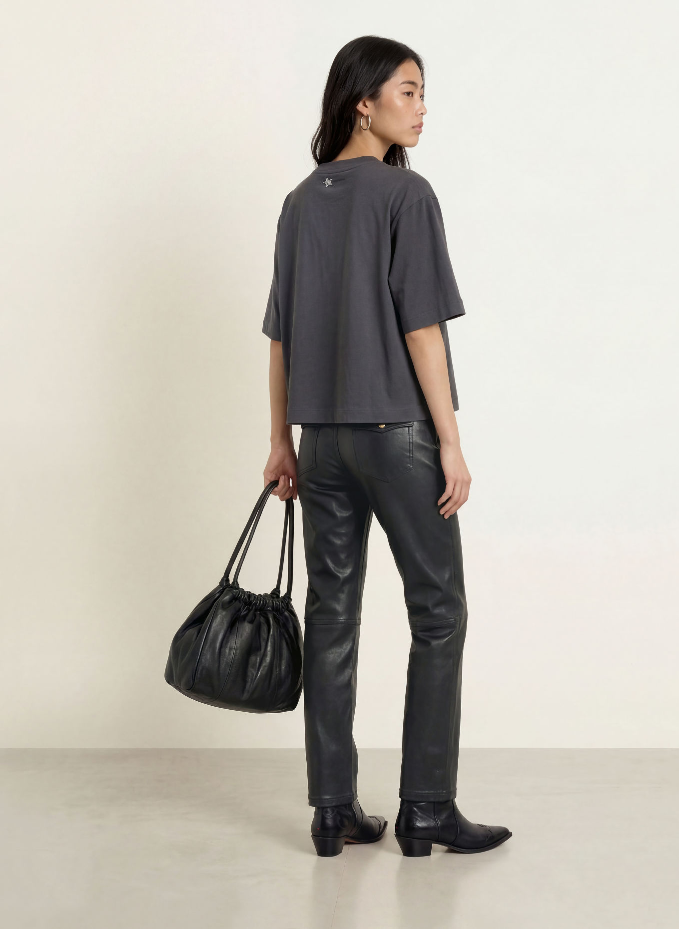 MOS MOSH MMGUINN T-shirt with Rhinestones: DARK GRAY