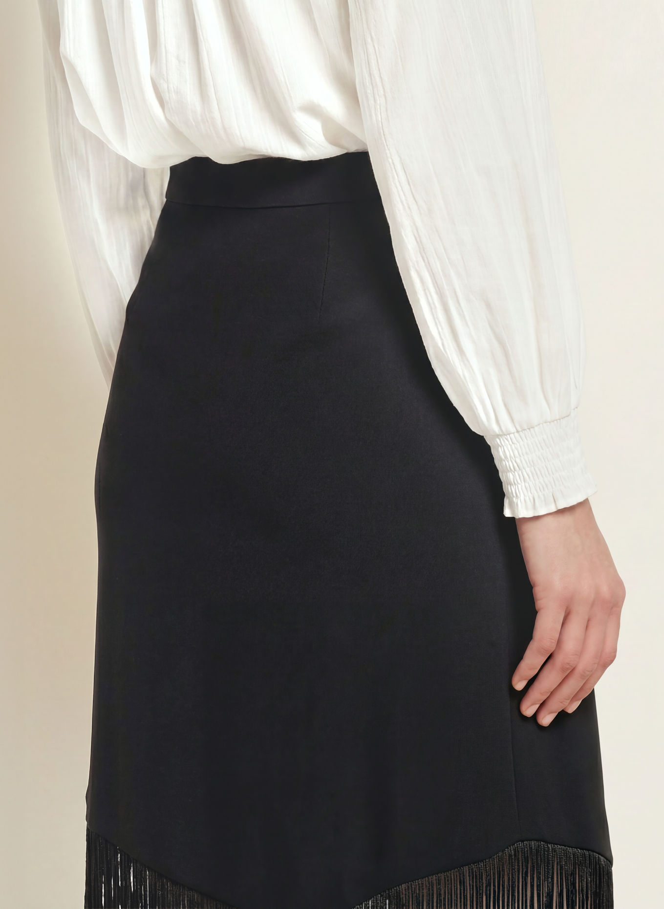 MOS MOSH MMHELENE BIRDIE Wrap-Style Skirt: BLACK