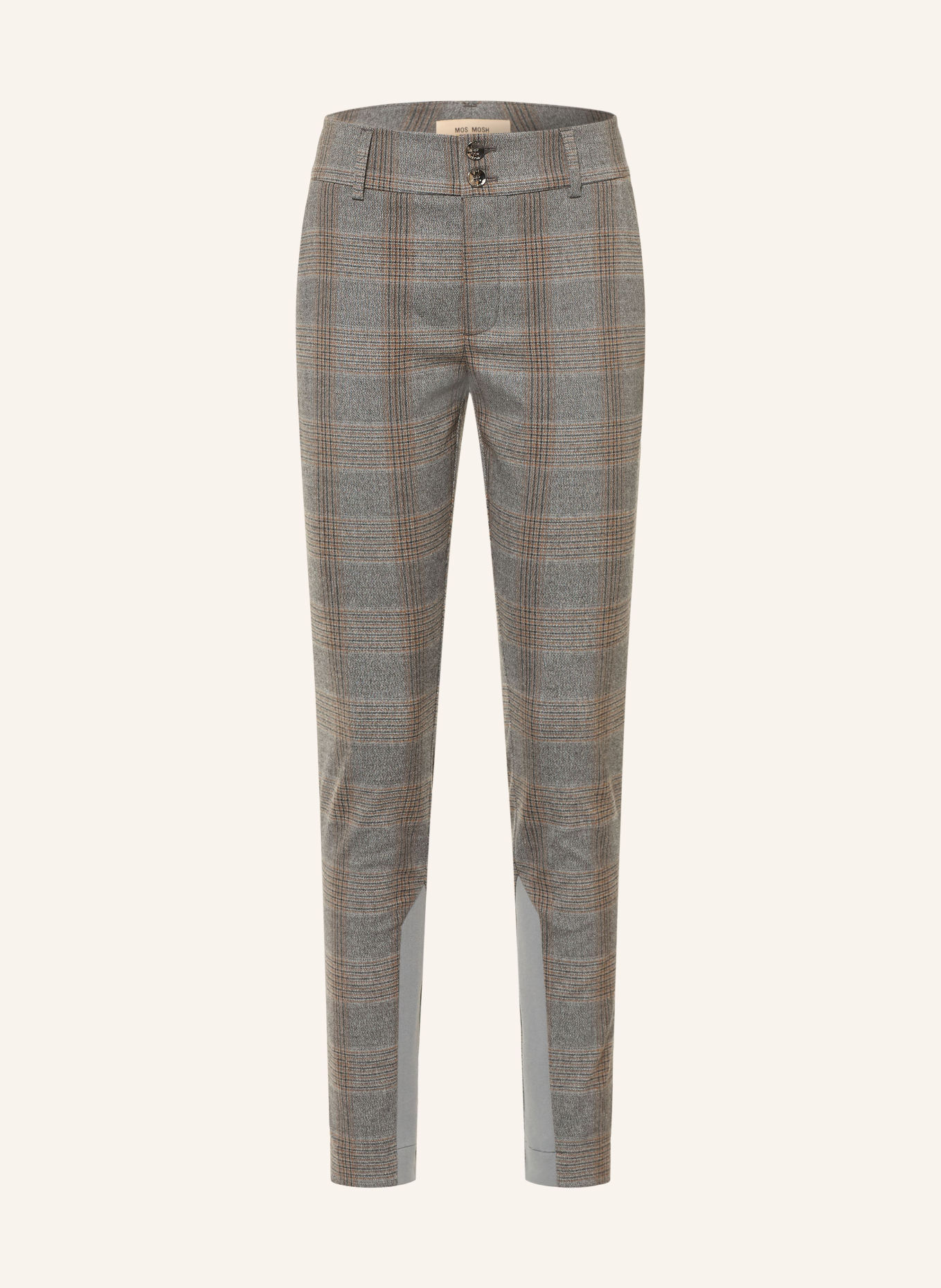 MOS MOSH Flanellen broek MMLUSH TUXEN: GRIJS / BRUIN / DONKERGRIJS