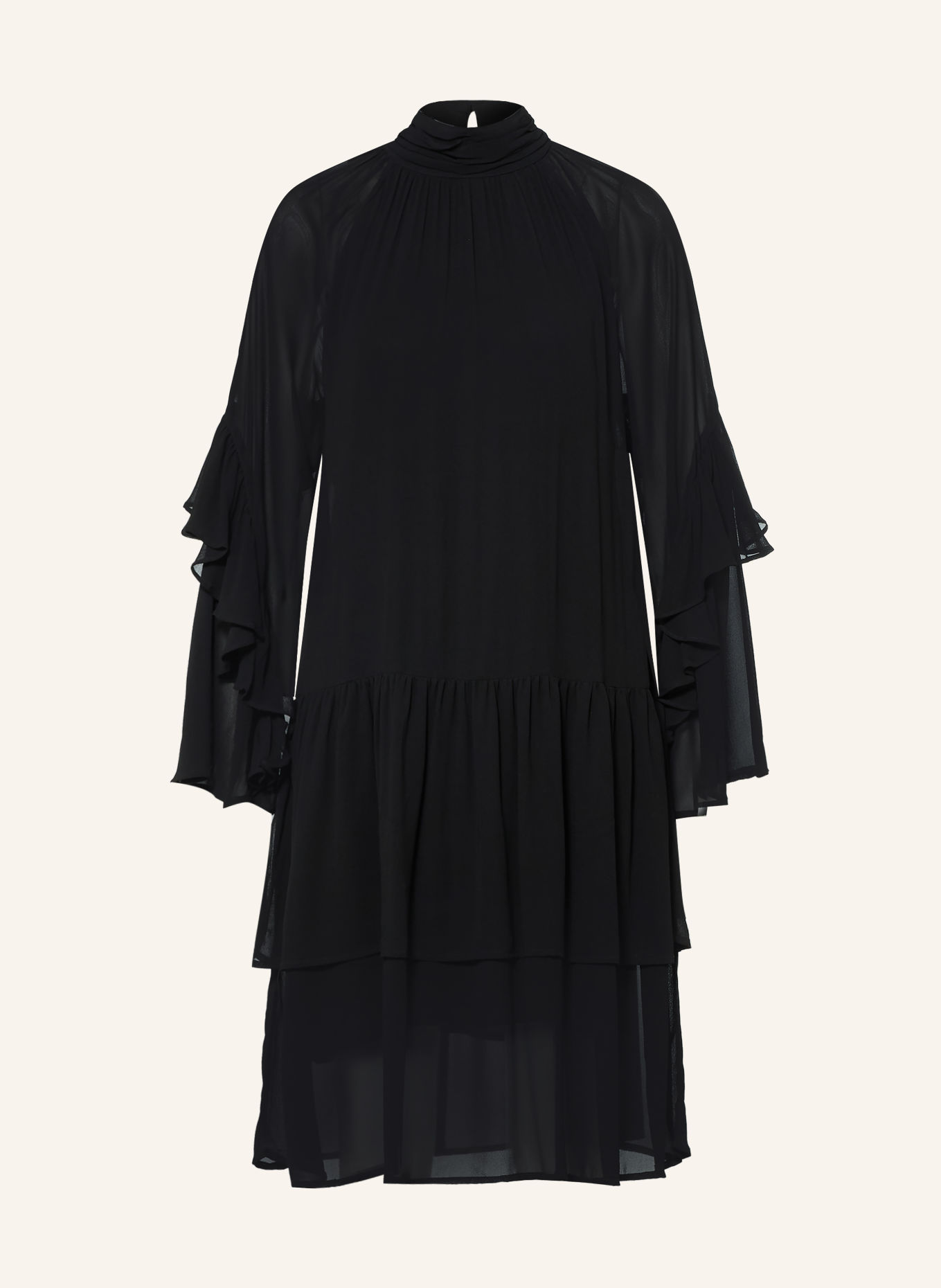 MOS MOSH Rochie MMROYA cu volane: NEGRU