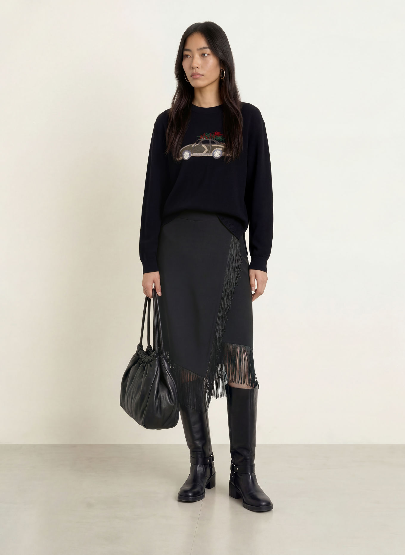 MOS MOSH Cashmere-Pullover MMJORID: SCHWARZ