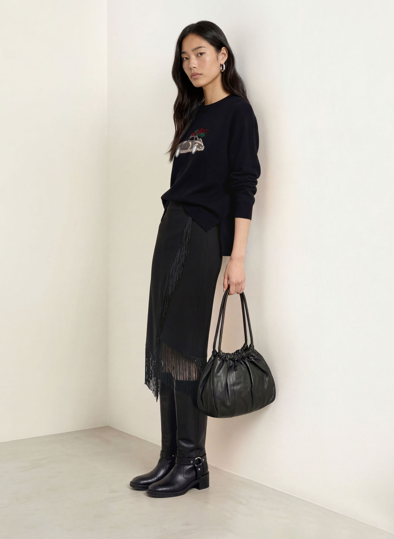 MOS MOSH Cashmere-Pullover MMJORID: SCHWARZ