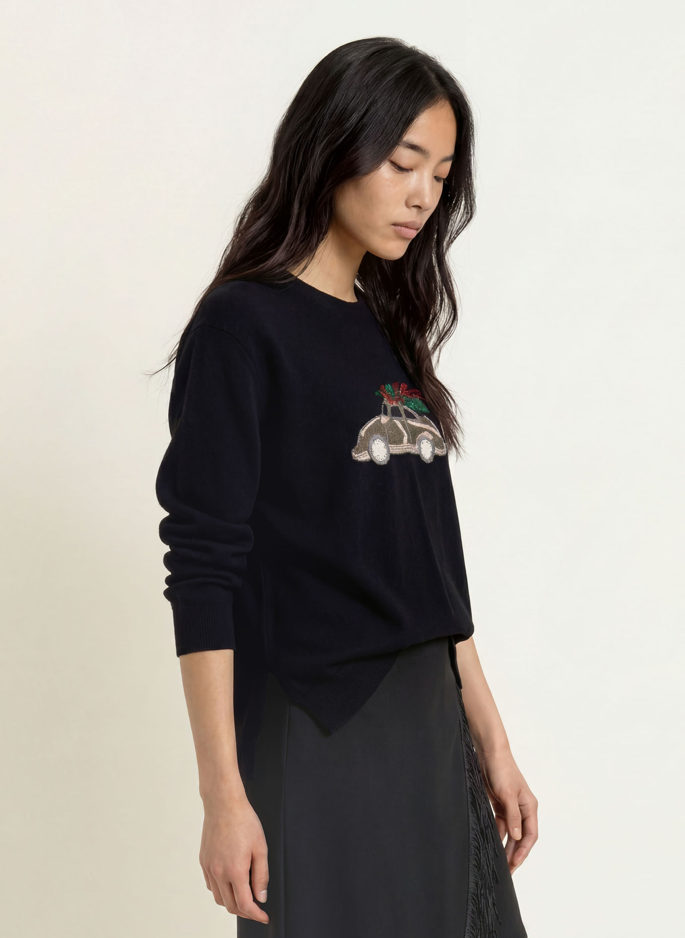 MOS MOSH Cashmere-Pullover MMJORID: SCHWARZ