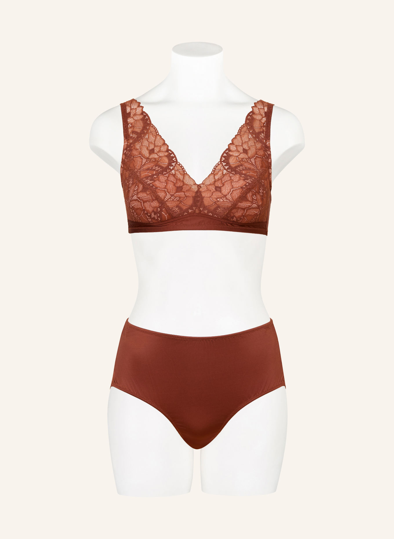 HANRO AZELIA High-waist briefs: BROWN
