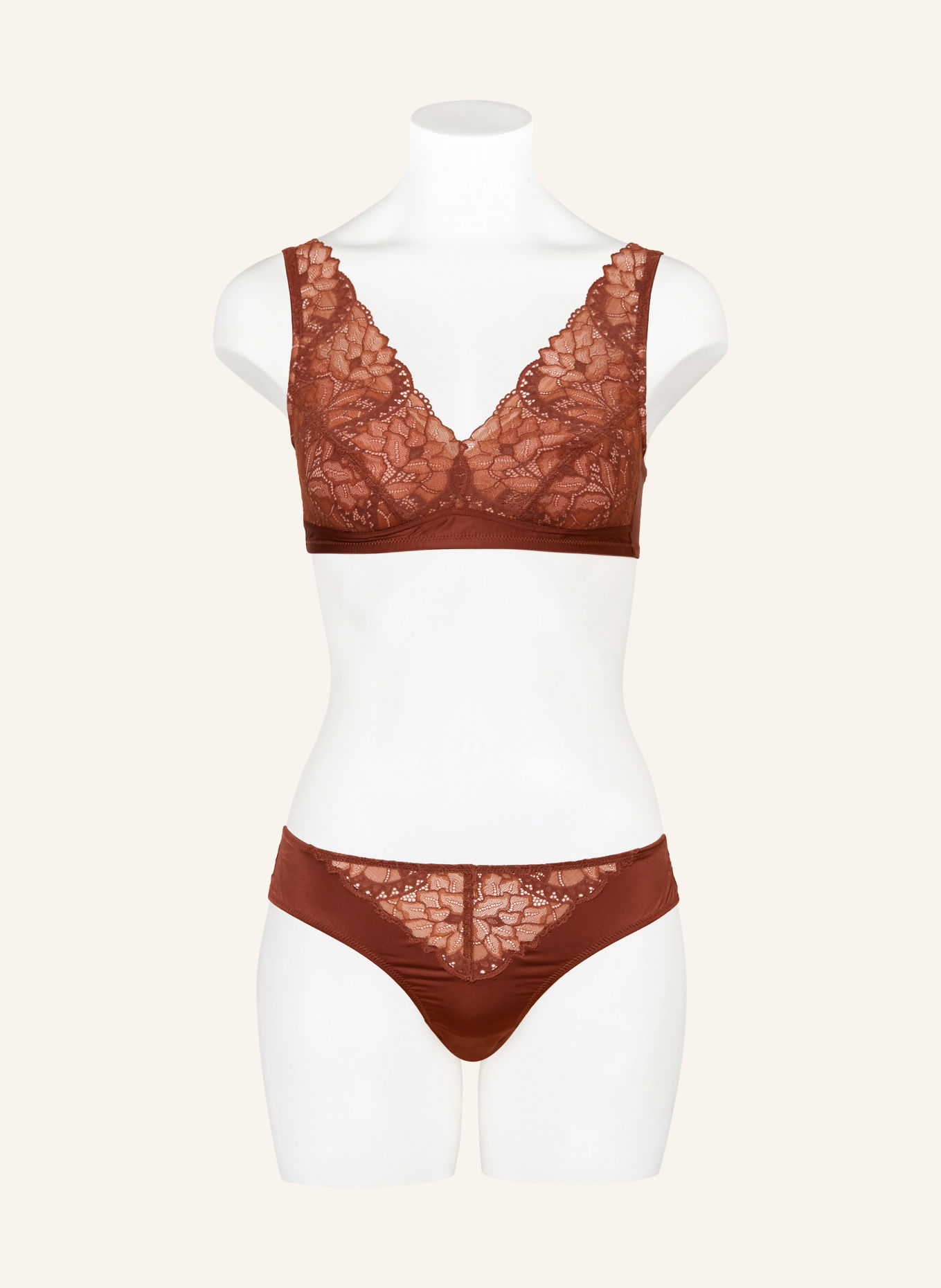 HANRO AZELIA Slip Briefs: BROWN