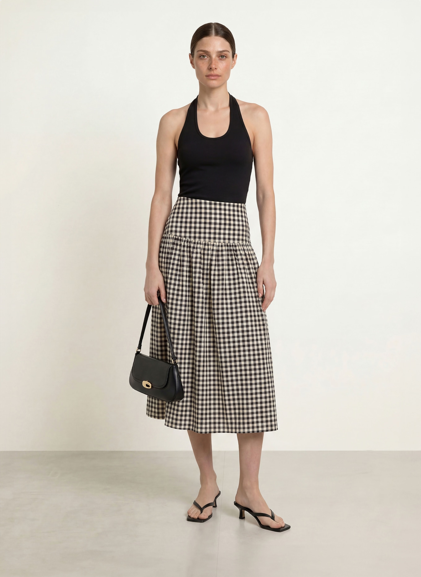 ARKET Jupe: NOIR / BLANC