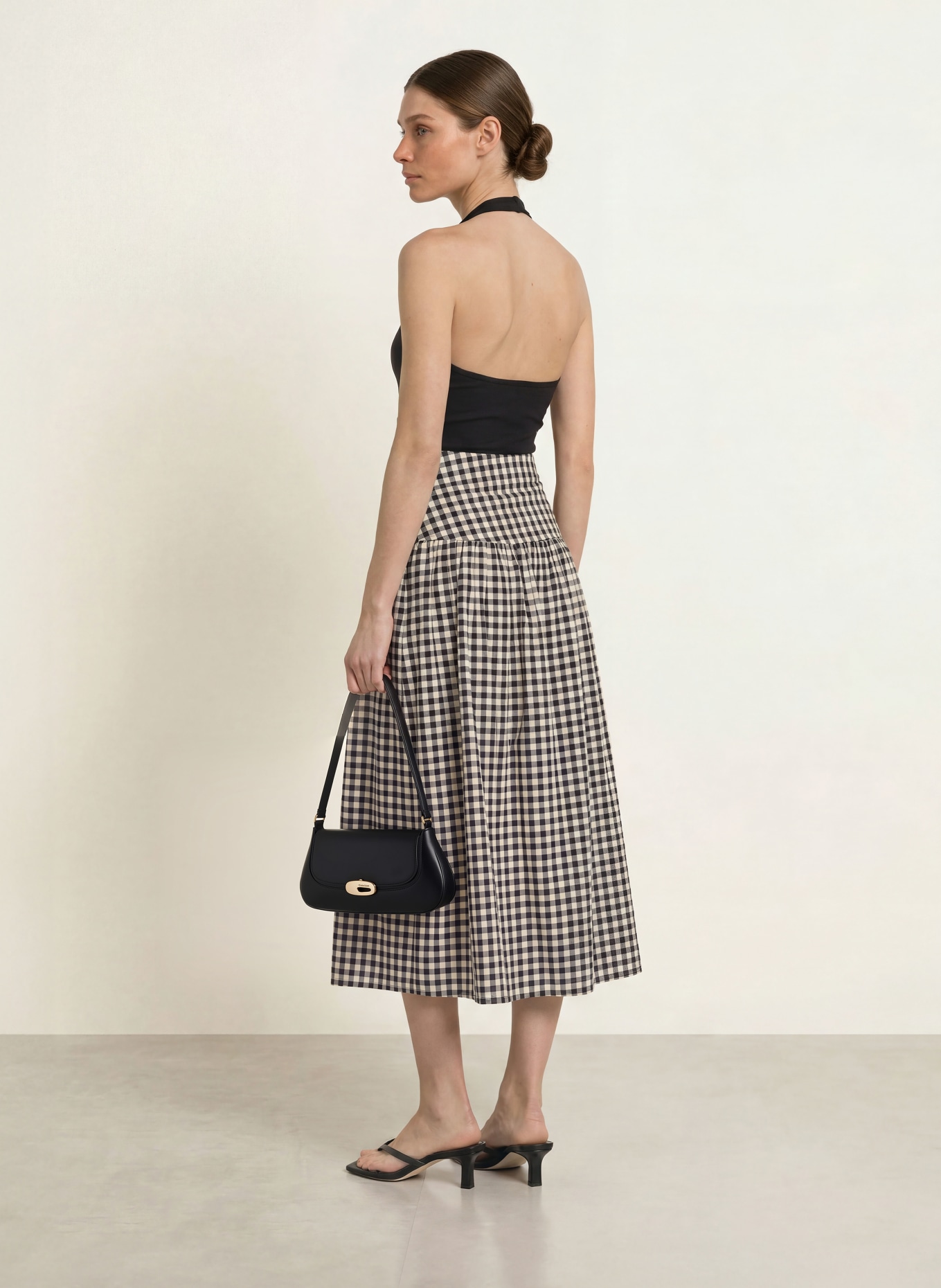 ARKET Jupe: NOIR / BLANC