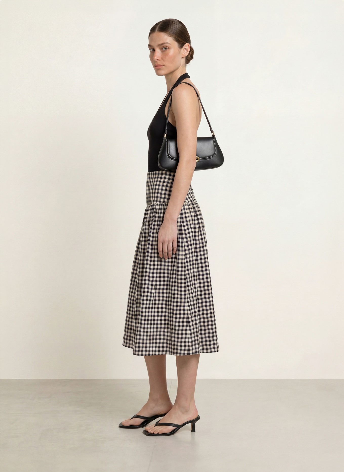 ARKET Jupe: NOIR / BLANC