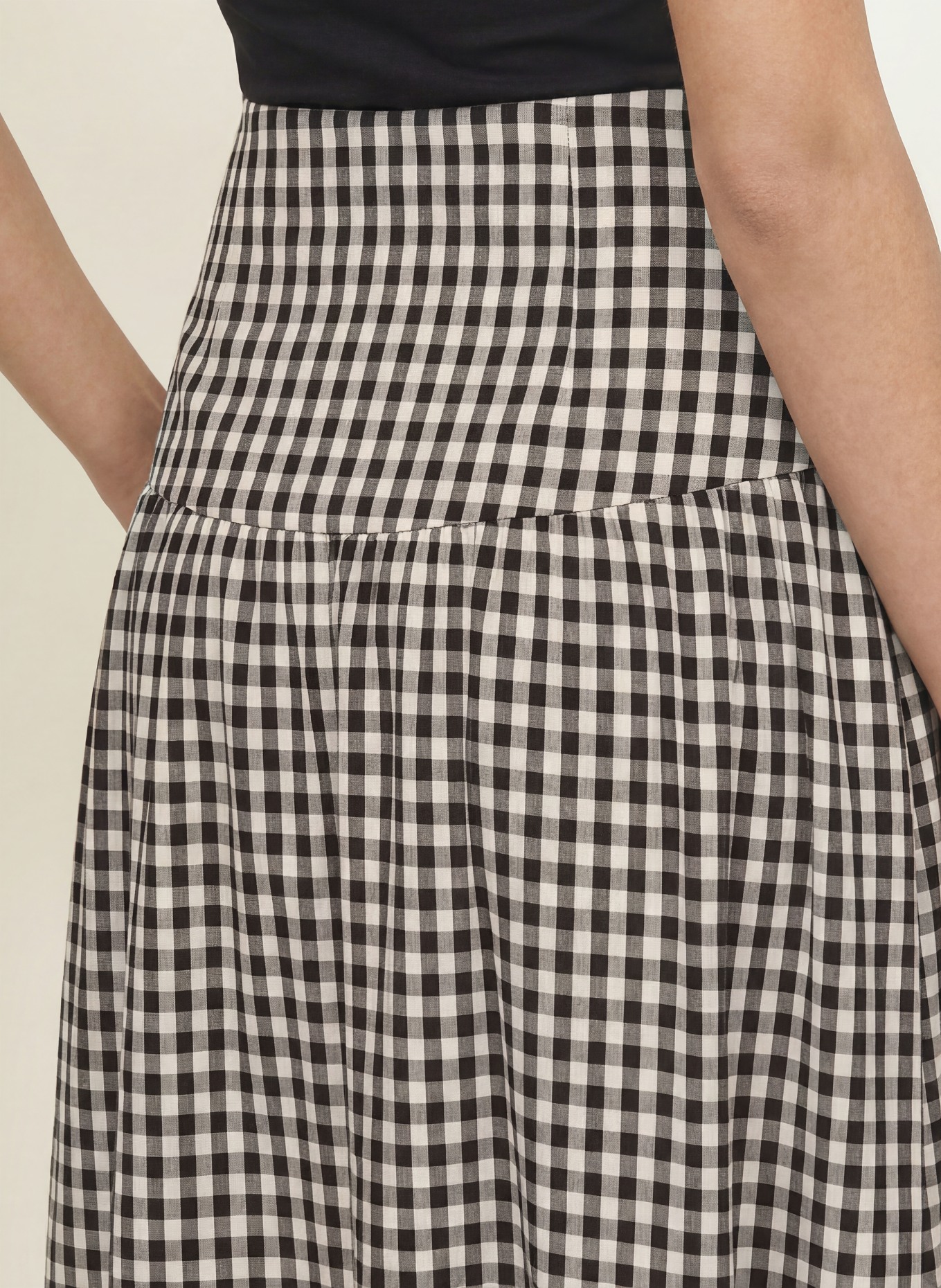 ARKET Jupe: NOIR / BLANC