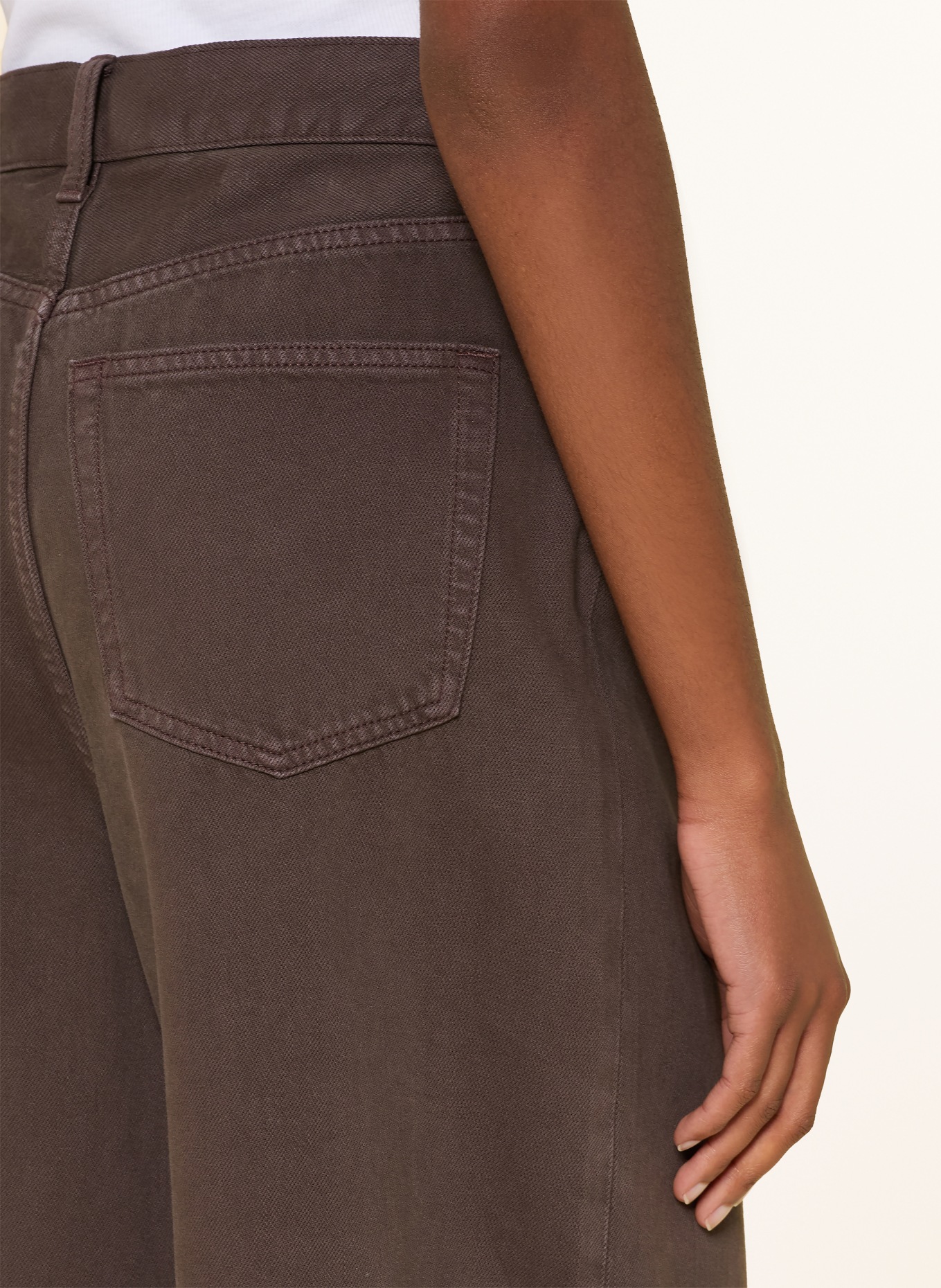 ARKET Široké džíny: 003 Brown Dark