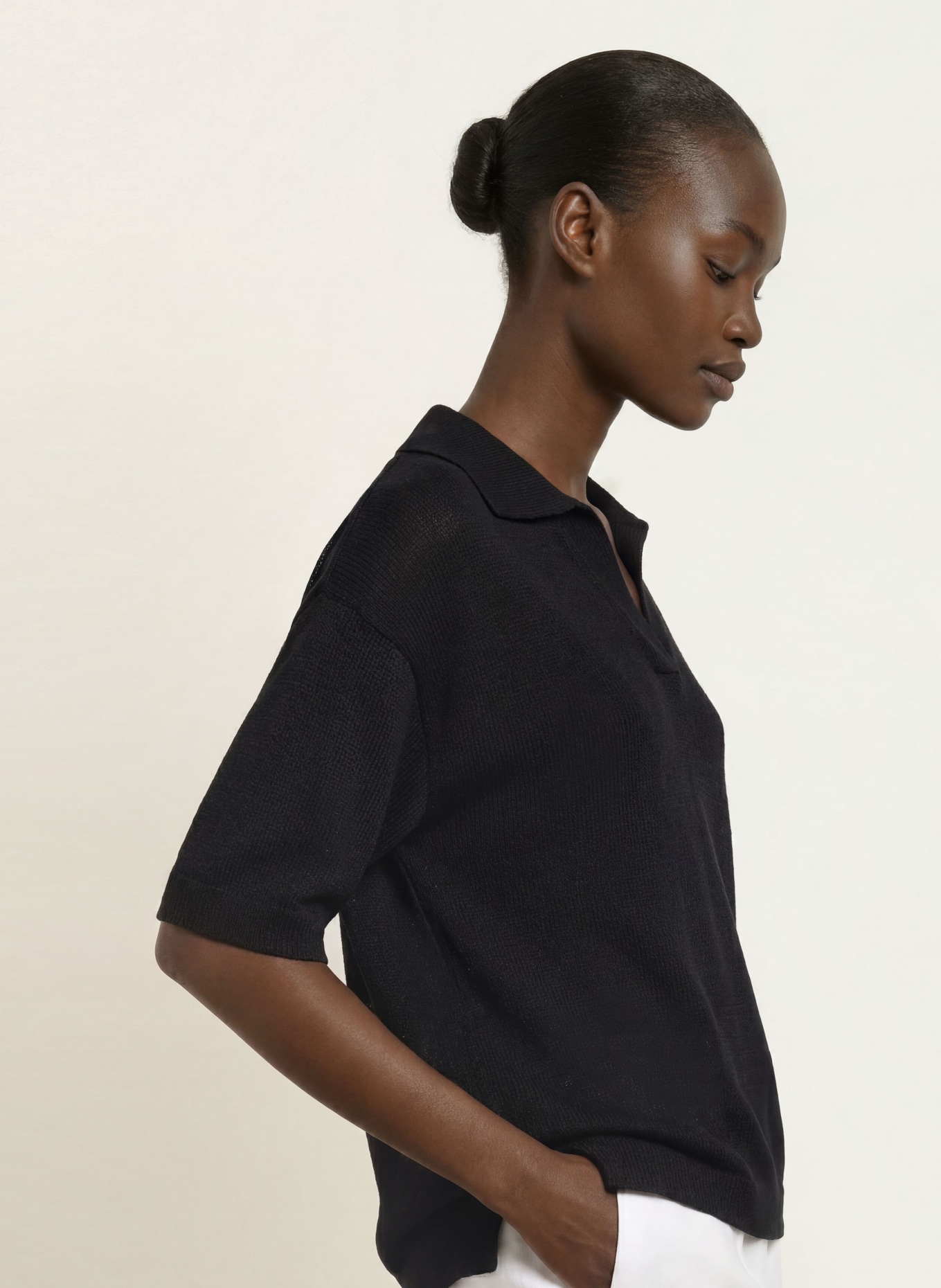 ARKET Knit shirt: BLACK