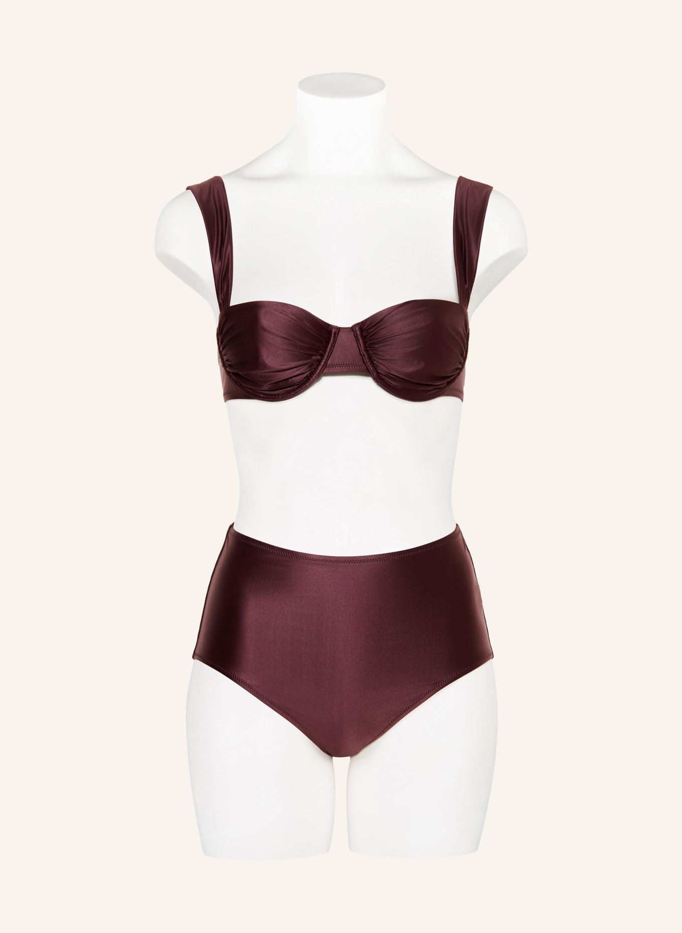 ARKET Góra od bikini z fiszbinami: CIEMNOCZERWONY