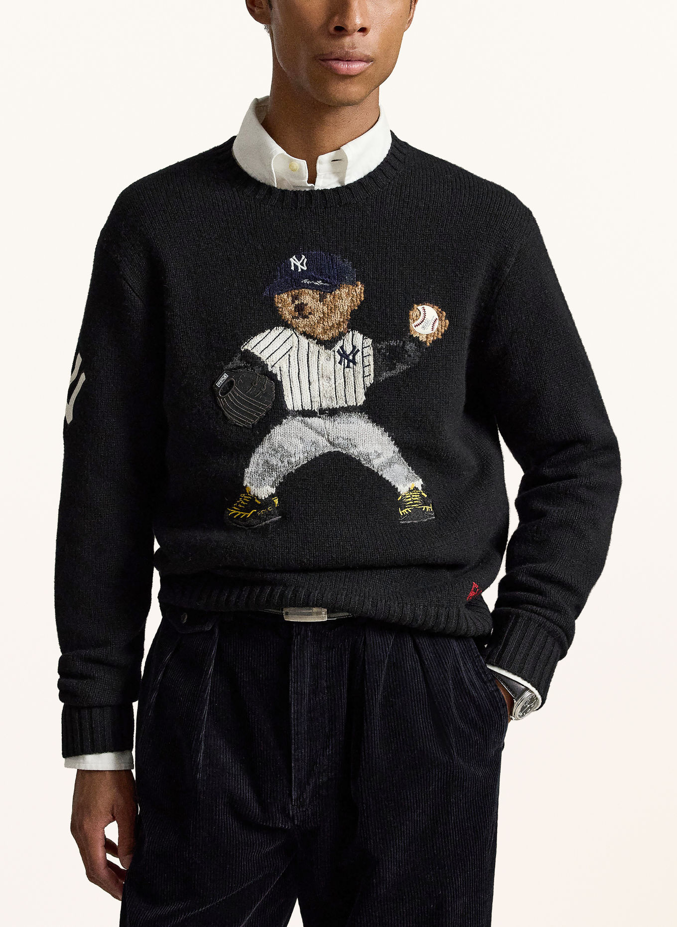 POLO RALPH LAUREN Sweater: BLACK / BROWN / GRAY