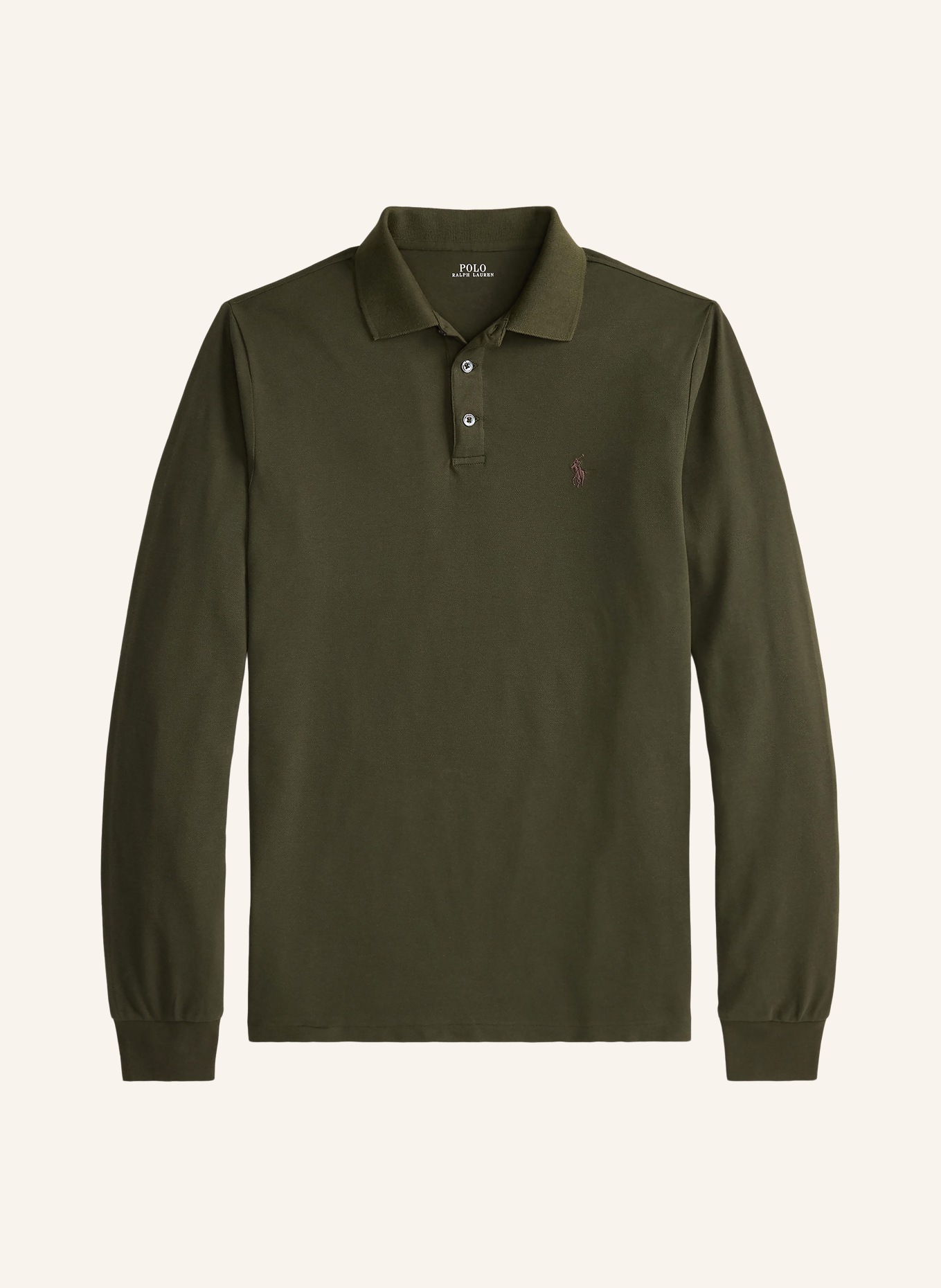 POLO RALPH LAUREN Stickad pikétröja: KHAKI