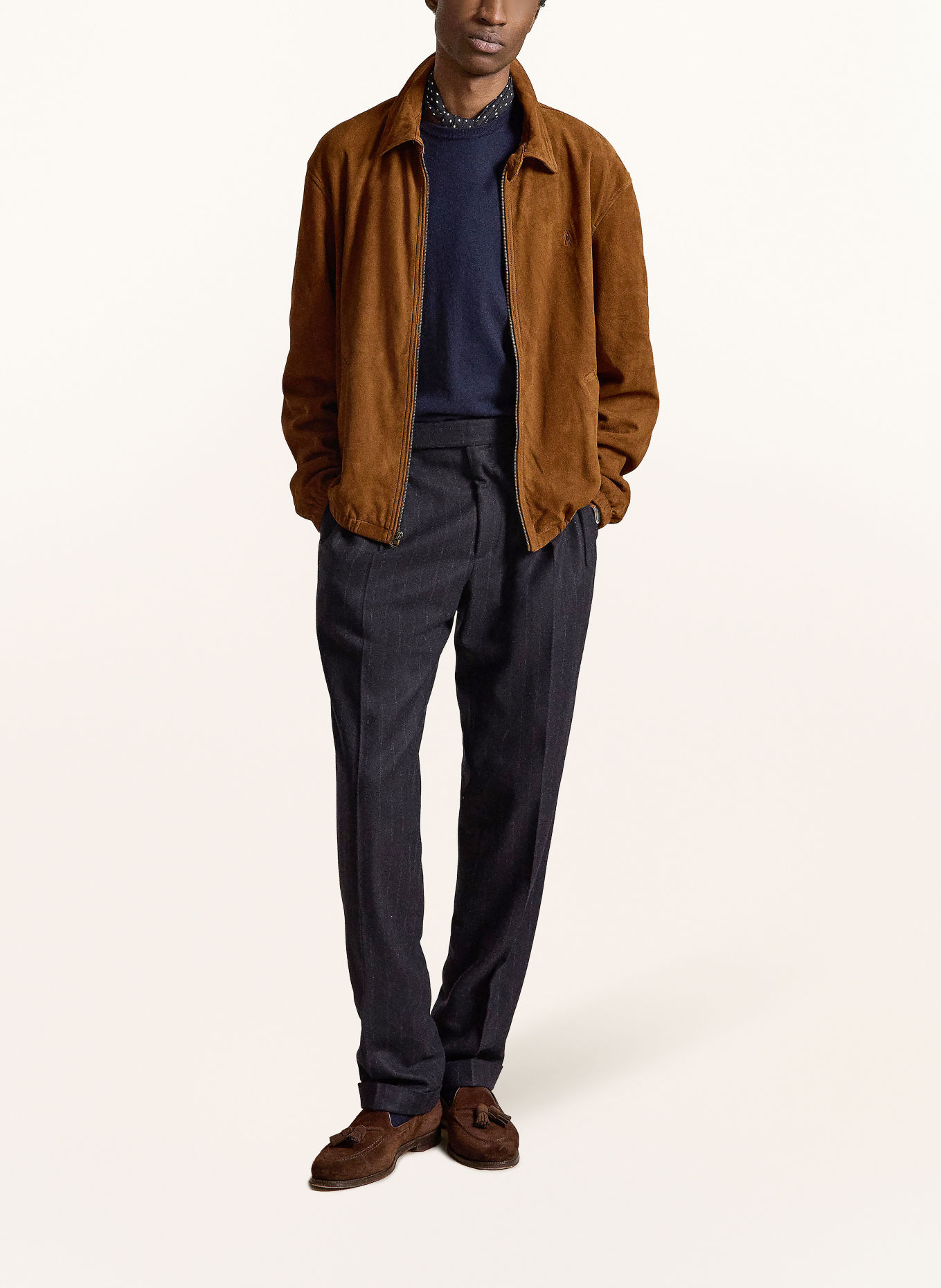 POLO RALPH LAUREN Lederjacke: COGNAC