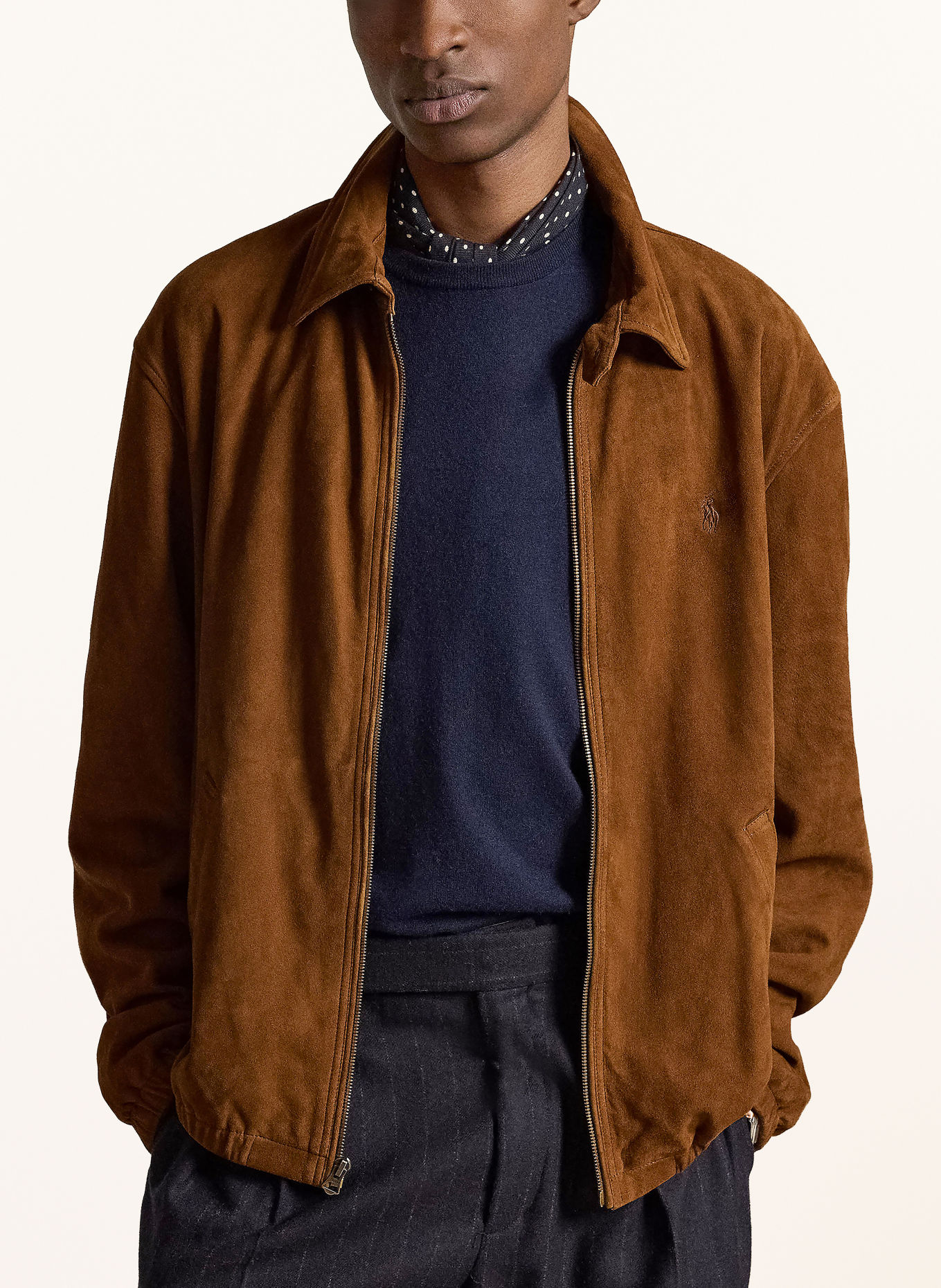 POLO RALPH LAUREN Lederjacke: COGNAC
