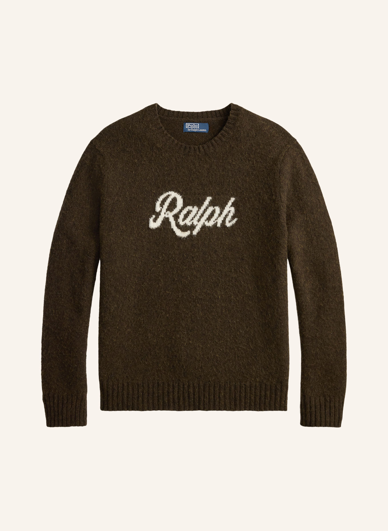 POLO RALPH LAUREN Pullover: DUNKELBRAUN / ECRU