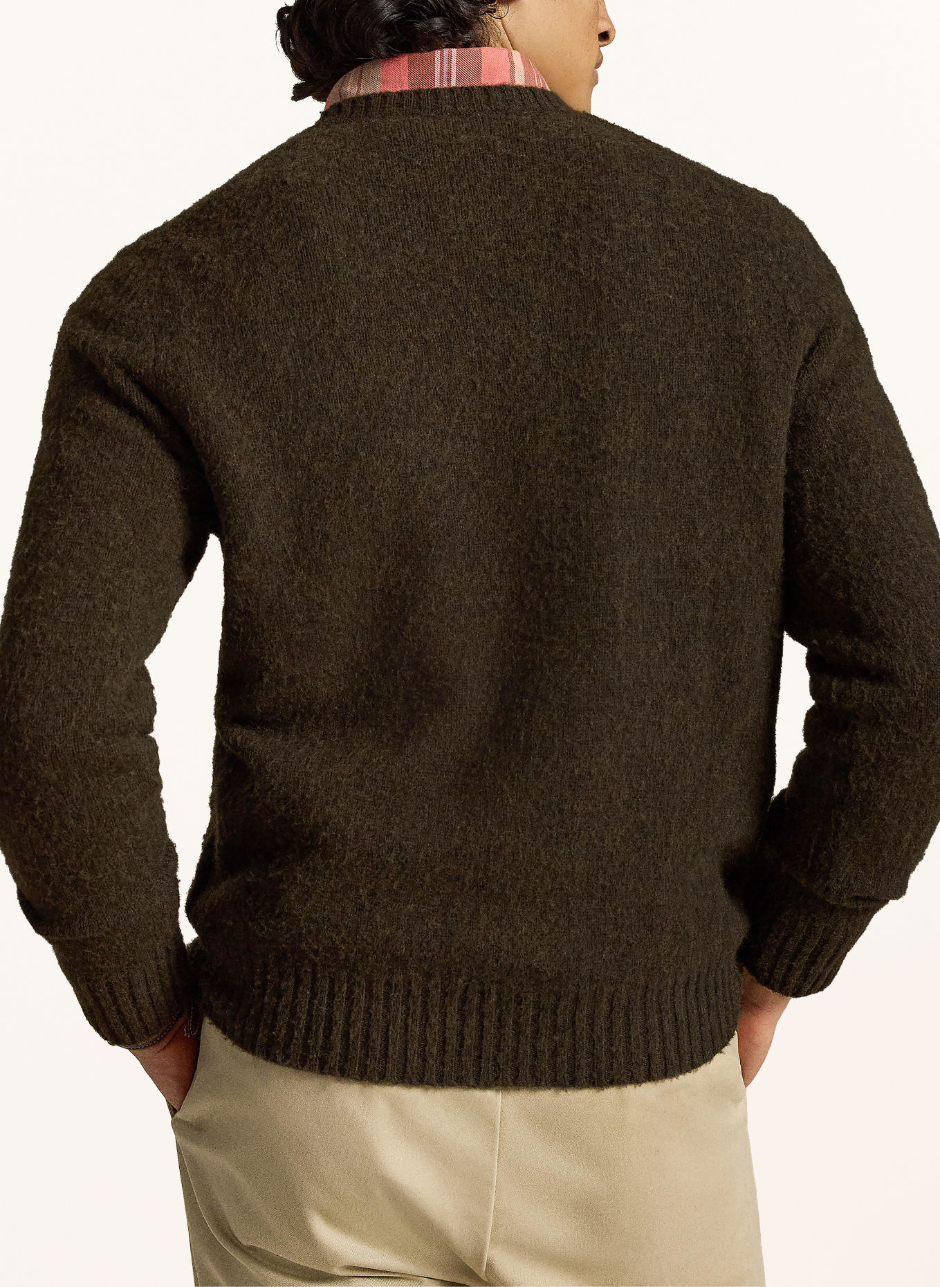 POLO RALPH LAUREN Pullover: DUNKELBRAUN / ECRU