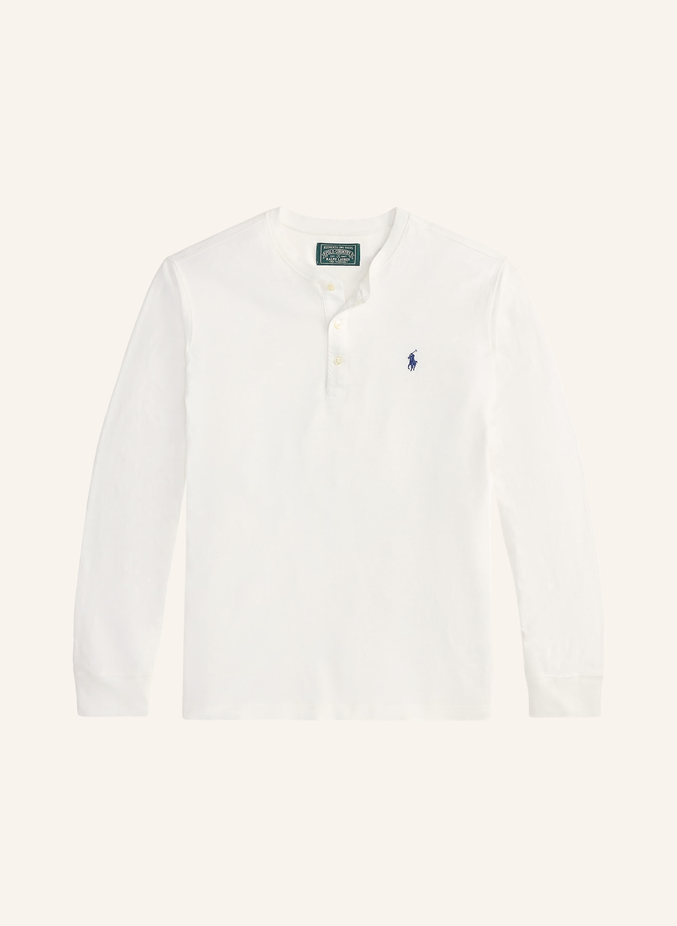POLO RALPH LAUREN Henley tričko: BÍLÁ