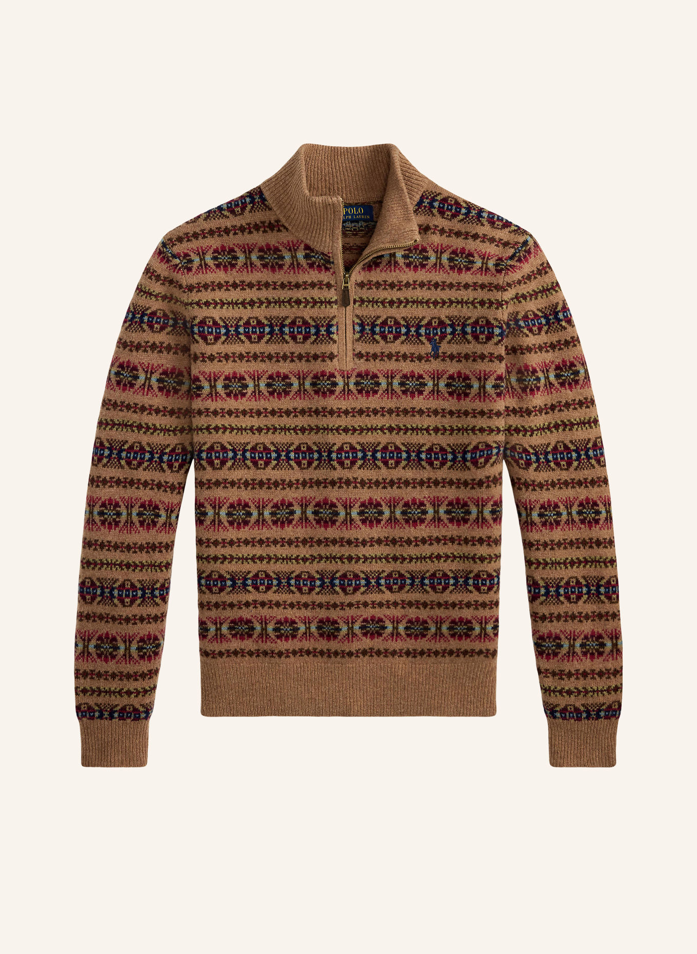 POLO RALPH LAUREN Schipperstruien: BRUIN / DONKERROOD / DONKERBLAUW