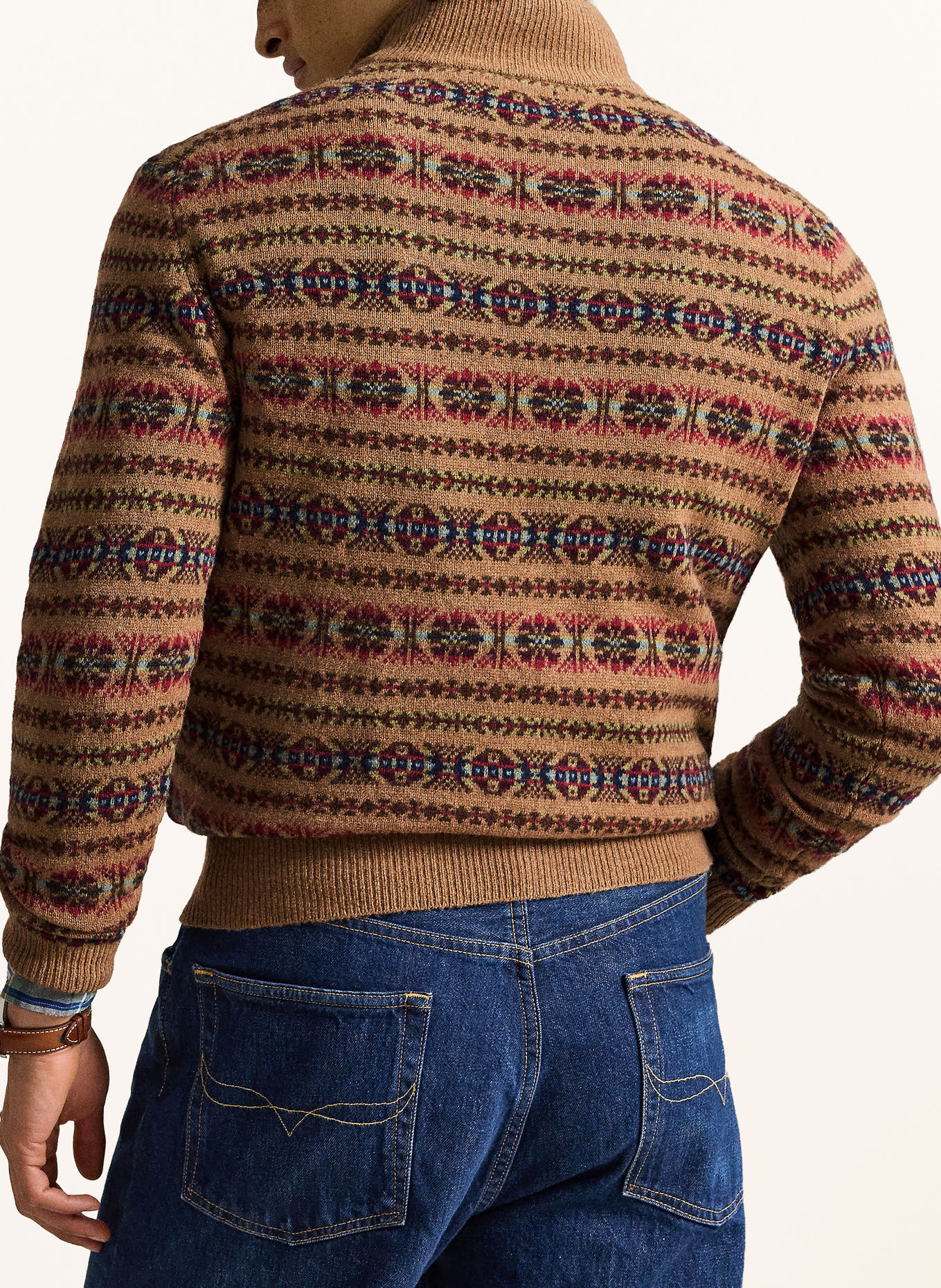 POLO RALPH LAUREN Schipperstruien: BRUIN / DONKERROOD / DONKERBLAUW
