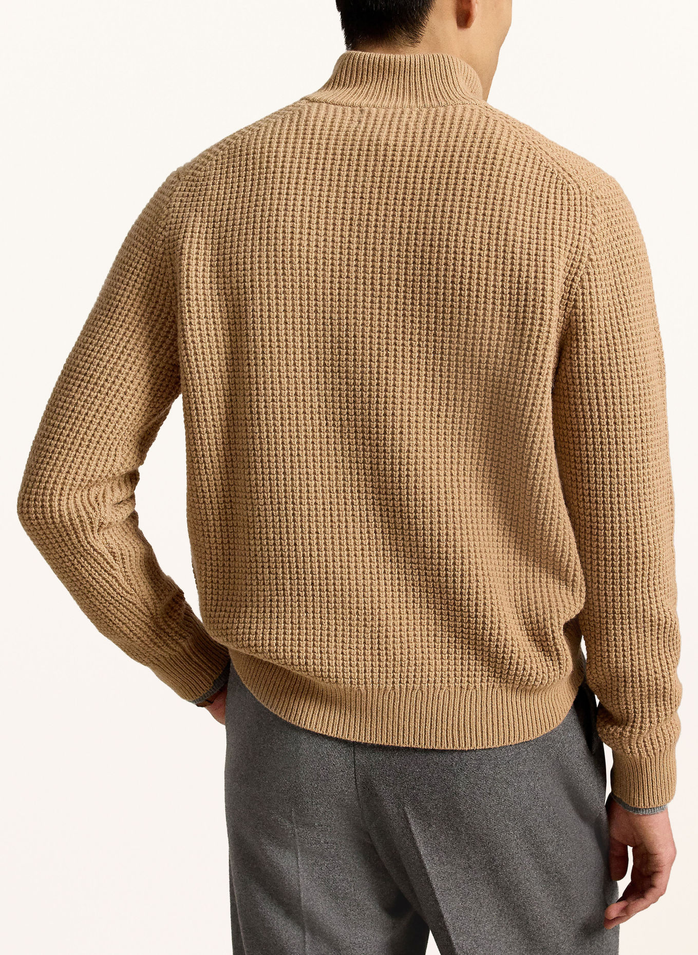 POLO RALPH LAUREN Half-zip sweater: CAMEL