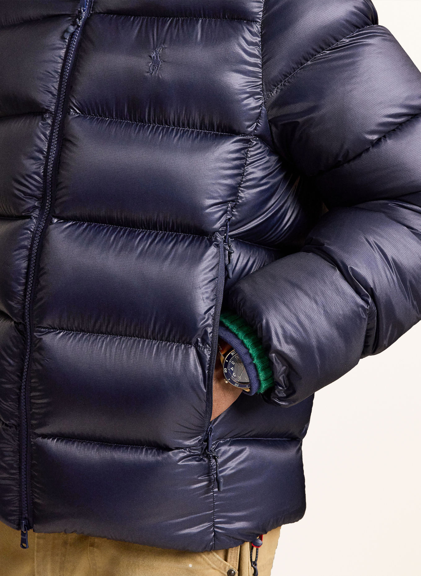 POLO RALPH LAUREN Down jacket: DARK BLUE