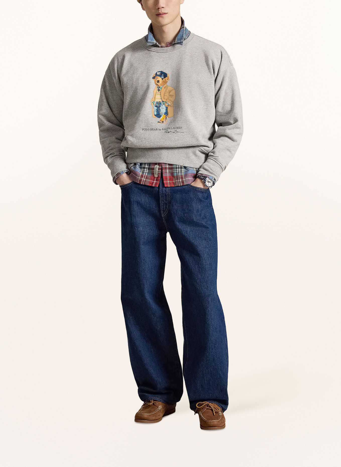 POLO RALPH LAUREN Sweatshirt: LICHTGRIJS / LICHTBRUIN / BLAUW