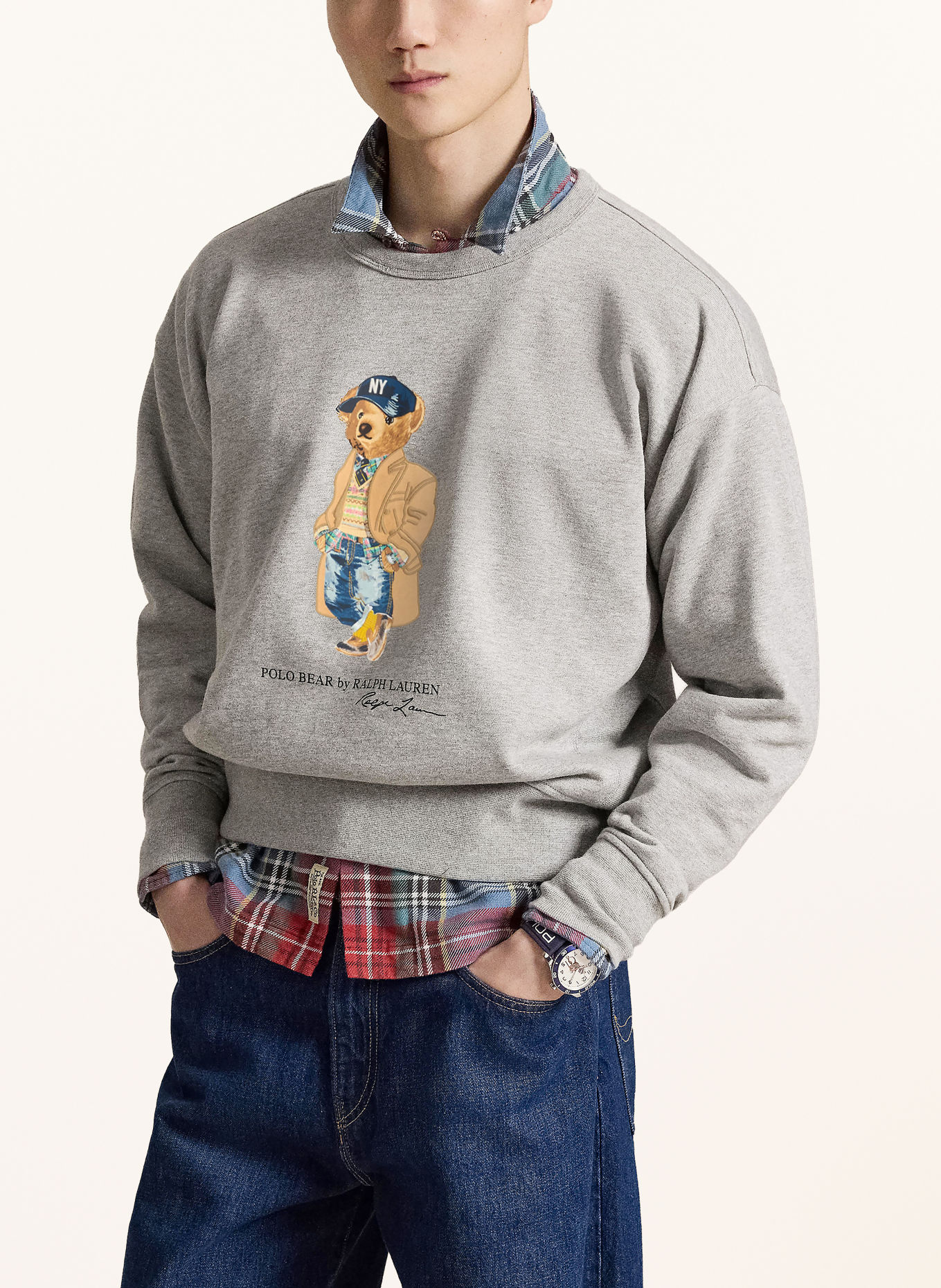 POLO RALPH LAUREN Sweatshirt: LICHTGRIJS / LICHTBRUIN / BLAUW