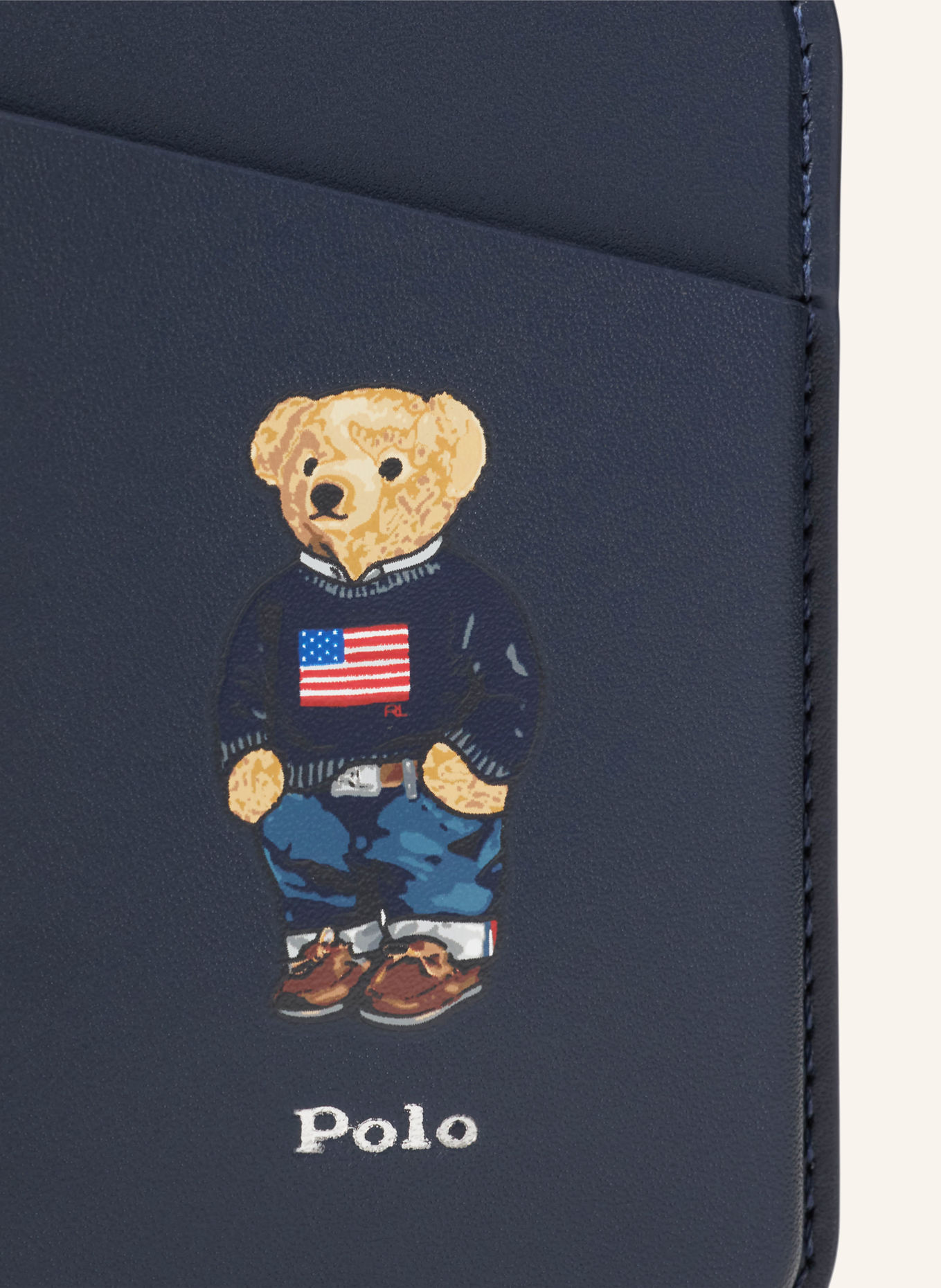 POLO RALPH LAUREN Pouzdro na karty: TMAVĚ MODRÁ