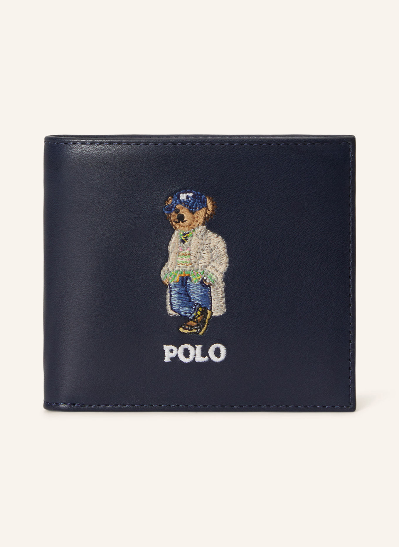 POLO RALPH LAUREN Wallet: DARK BLUE / BROWN / BEIGE