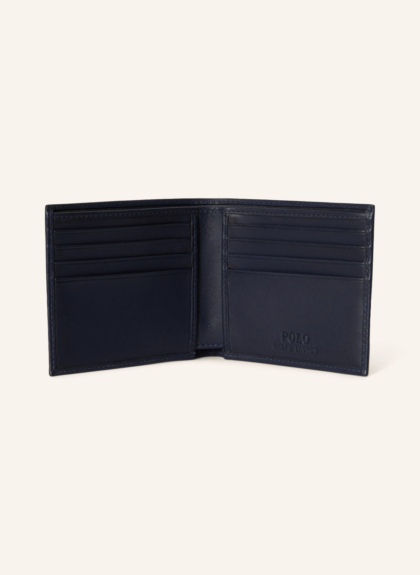 POLO RALPH LAUREN Wallet: DARK BLUE / BROWN / BEIGE