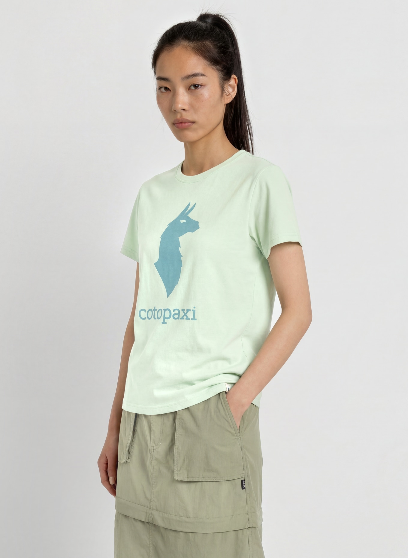 cotopaxi LLAMA T-shirt: LIGHT GREEN / TEAL