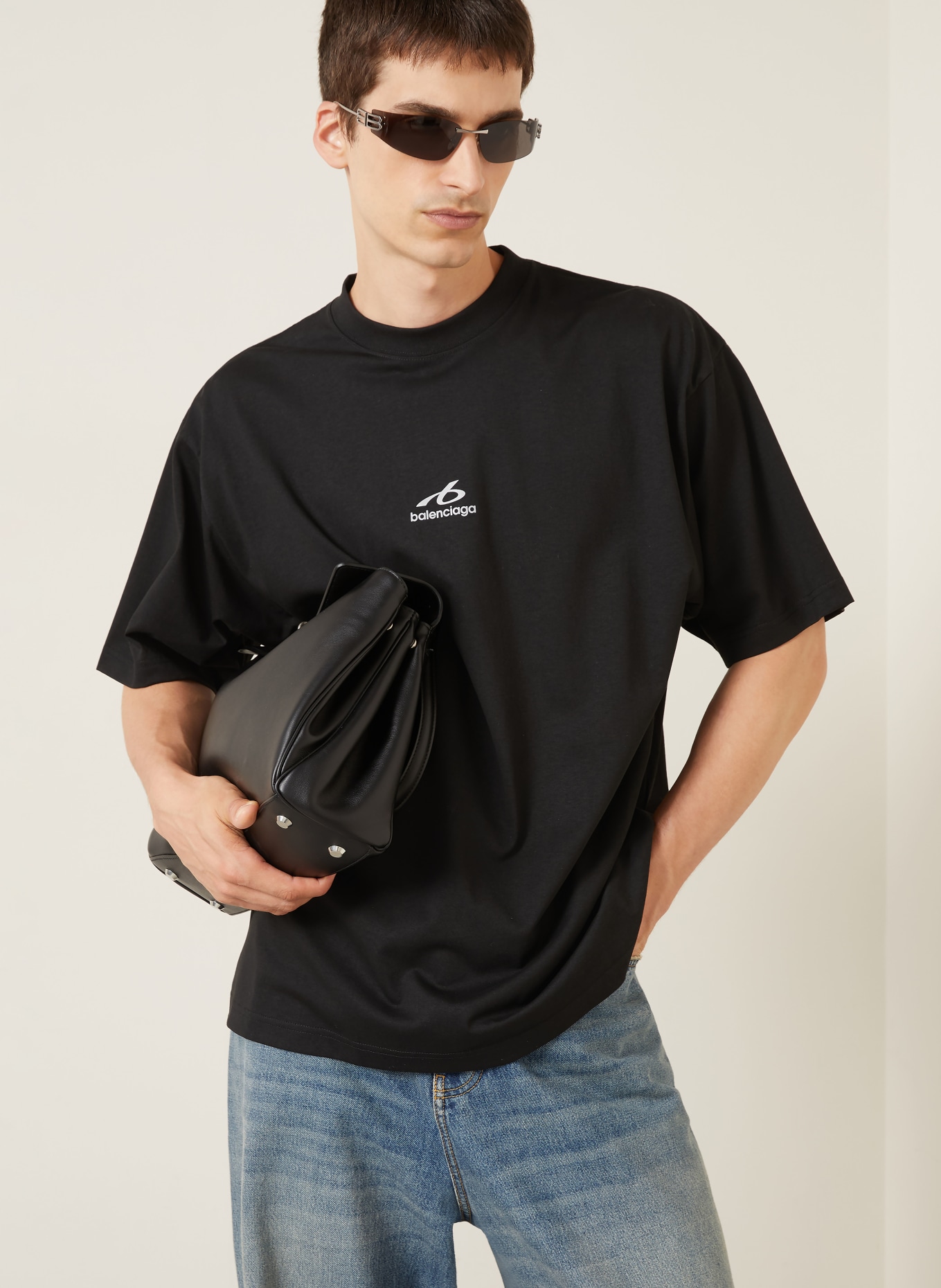 BALENCIAGA T-Shirt: SCHWARZ / SILBER